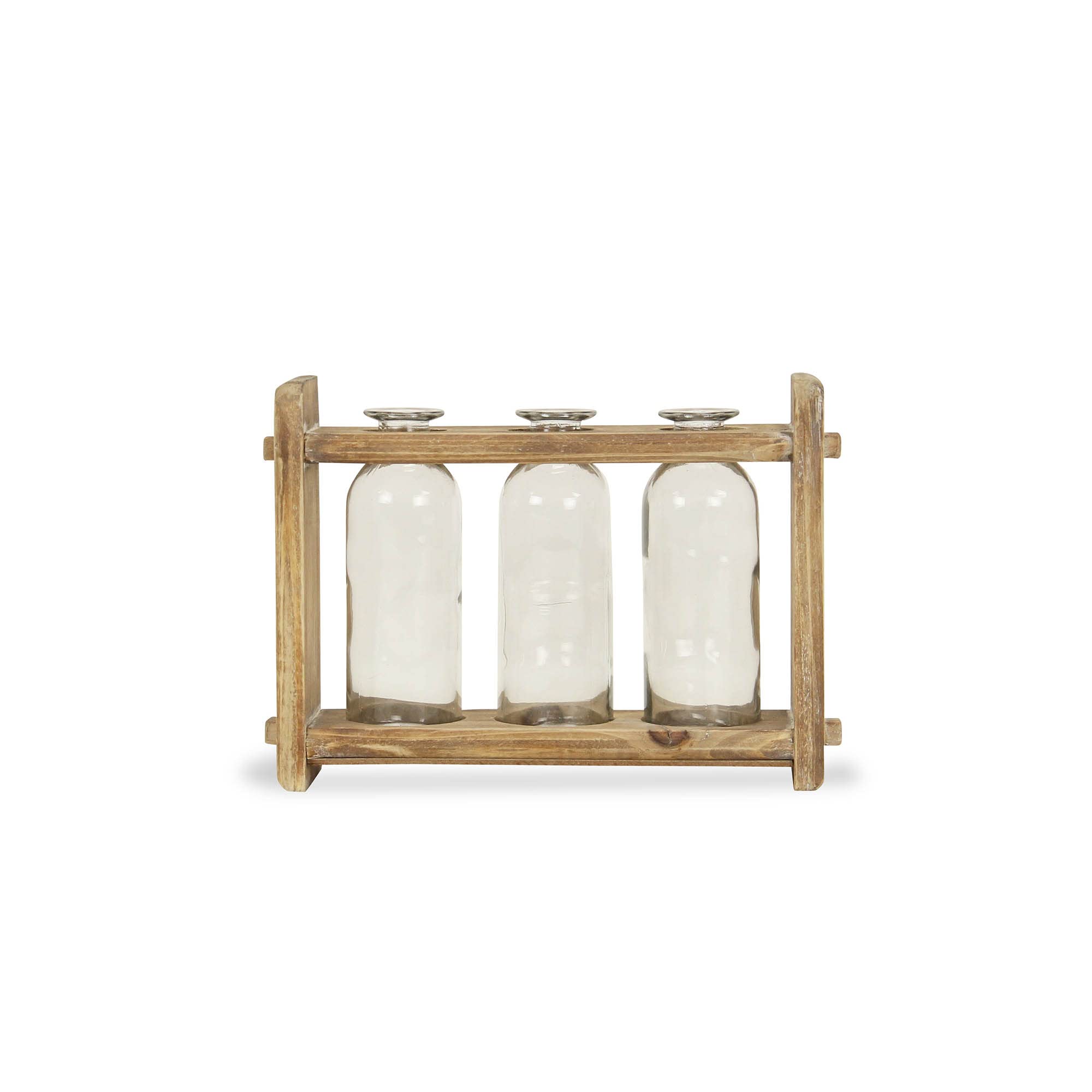 Modern 3-Bottle Wooden Rack Home Decor - Elegant Wine & Liquor Display Shelf for Living Room, Dining Table, Bar Counter Decoration