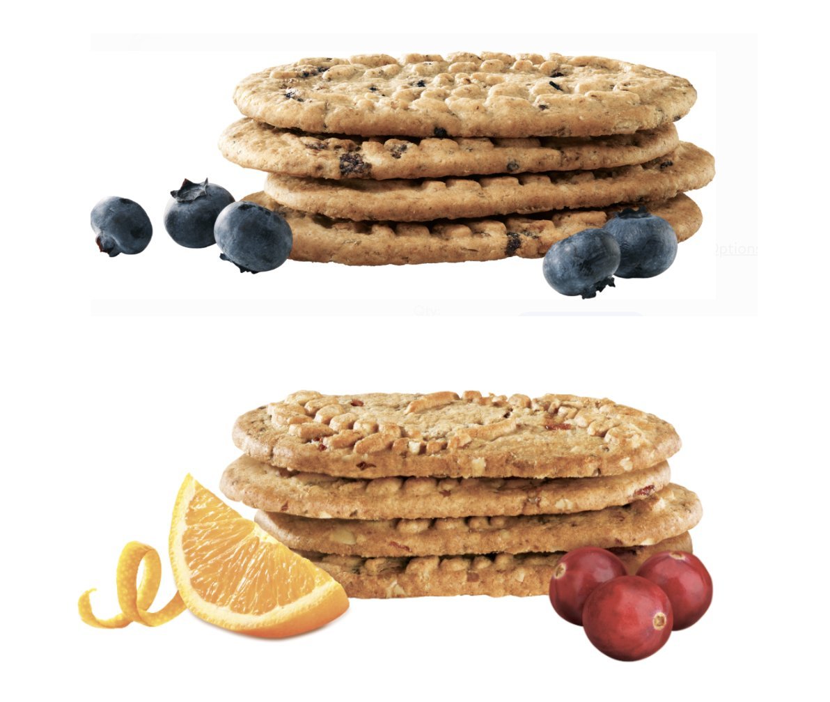 Belvita Breakfast Biscuits Cranberry Orange & Blueberry Variety Pack - 2 Boxes (8.8 Oz Each) | Healthy Morning Snack for Adults & Kids | Perfect for On-the-Go Breakfast, Office, School & Travel