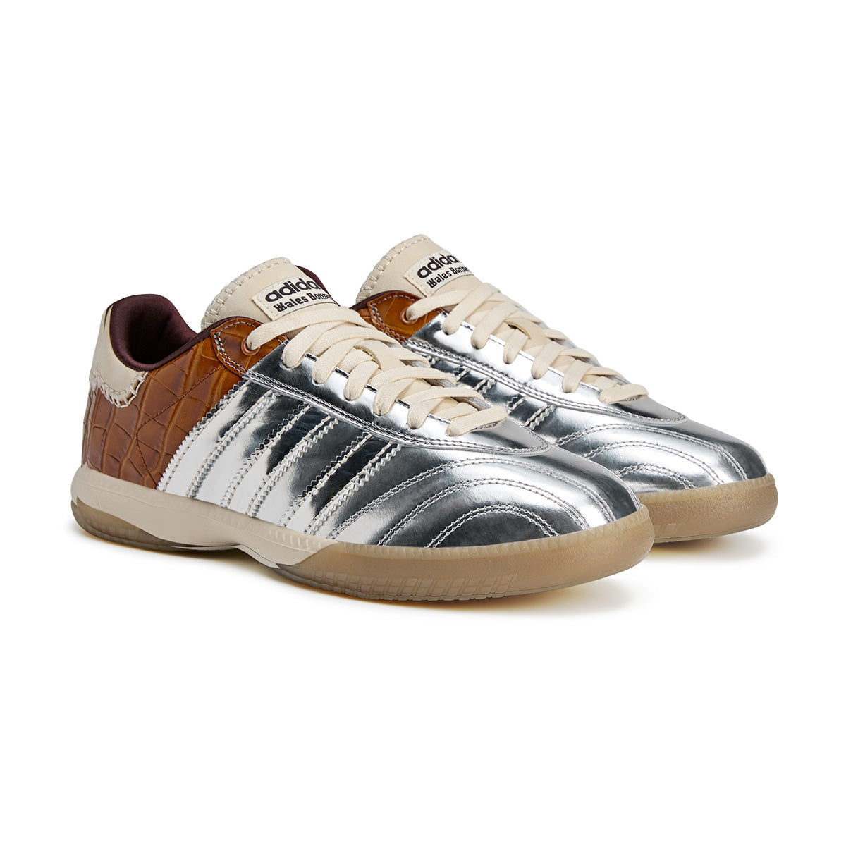 Wales Bonner MN Samba 'Silver Metallic' Sneakers - Unisex Retro Running Shoes for Casual Wear & Street Style Fashion