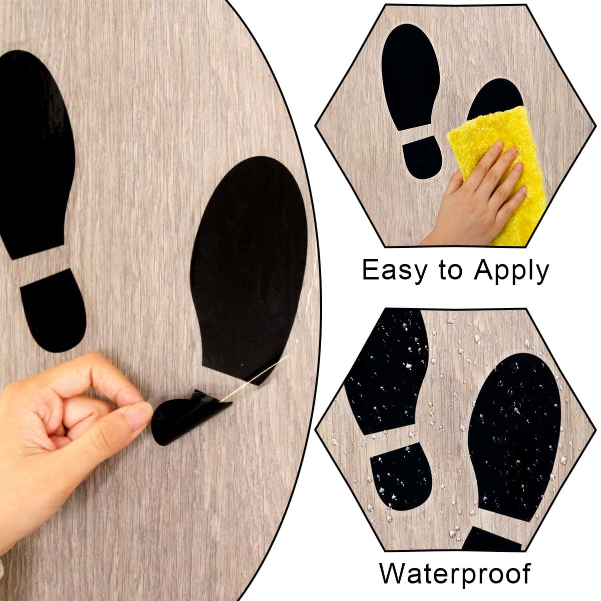 24Pcs Spy Agent of Truth Footprint Floor Decals - Black Classroom Line Up Stickers for Kids, Teachers & Schools - Perfect for Hallway Markers, Social Distancing & Play Areas