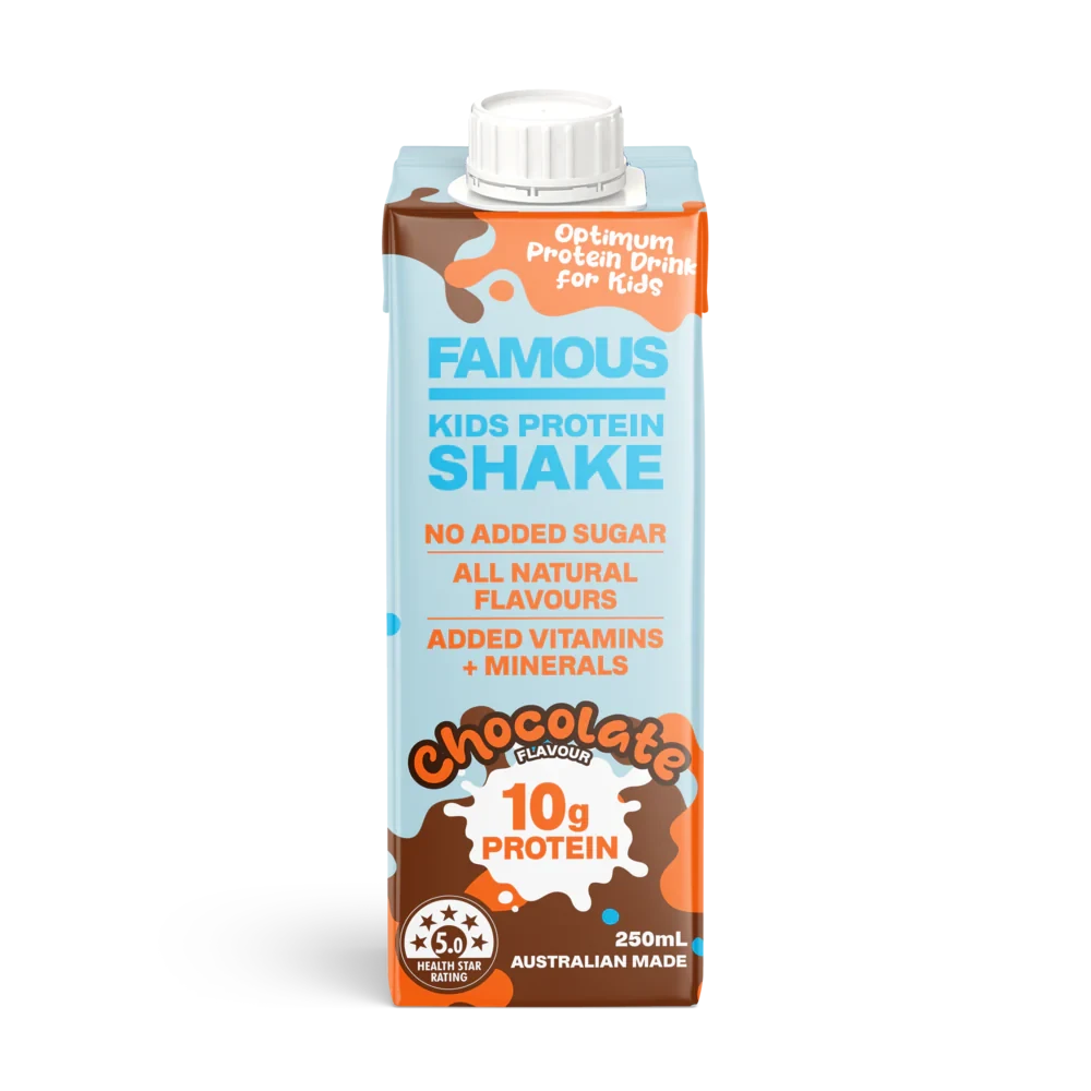 Best Chocolate Protein Shake for Kids - High Protein Nutritional Drink for Growing Children - Perfect for School Lunches, Sports Activities & Healthy Snacks