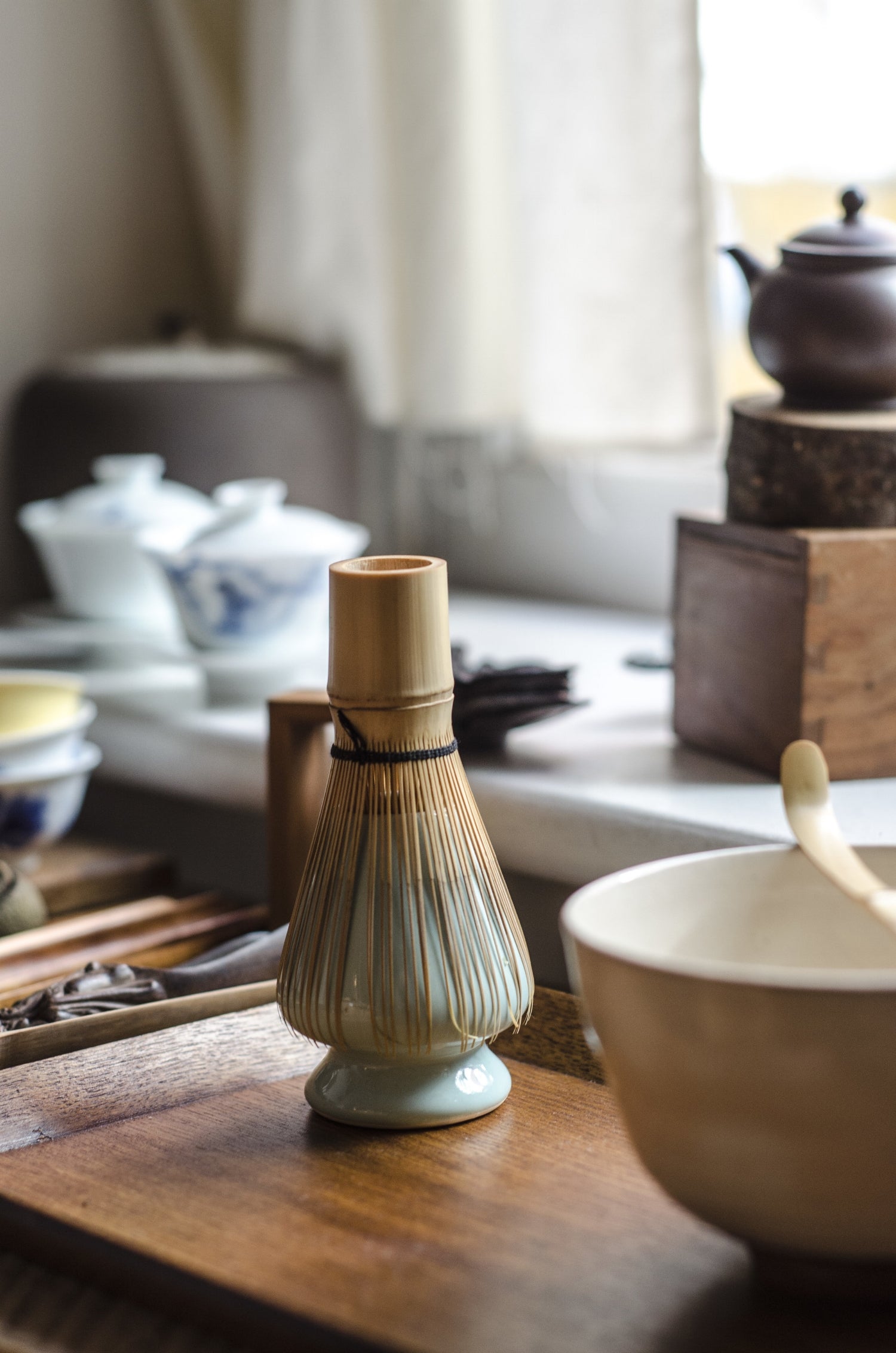 Premium Chasen Bamboo Matcha Whisk - Authentic Japanese Tea Ceremony Tool for Whisking Matcha Powder, Perfect for Home, Cafe, or Traditional Tea Rituals