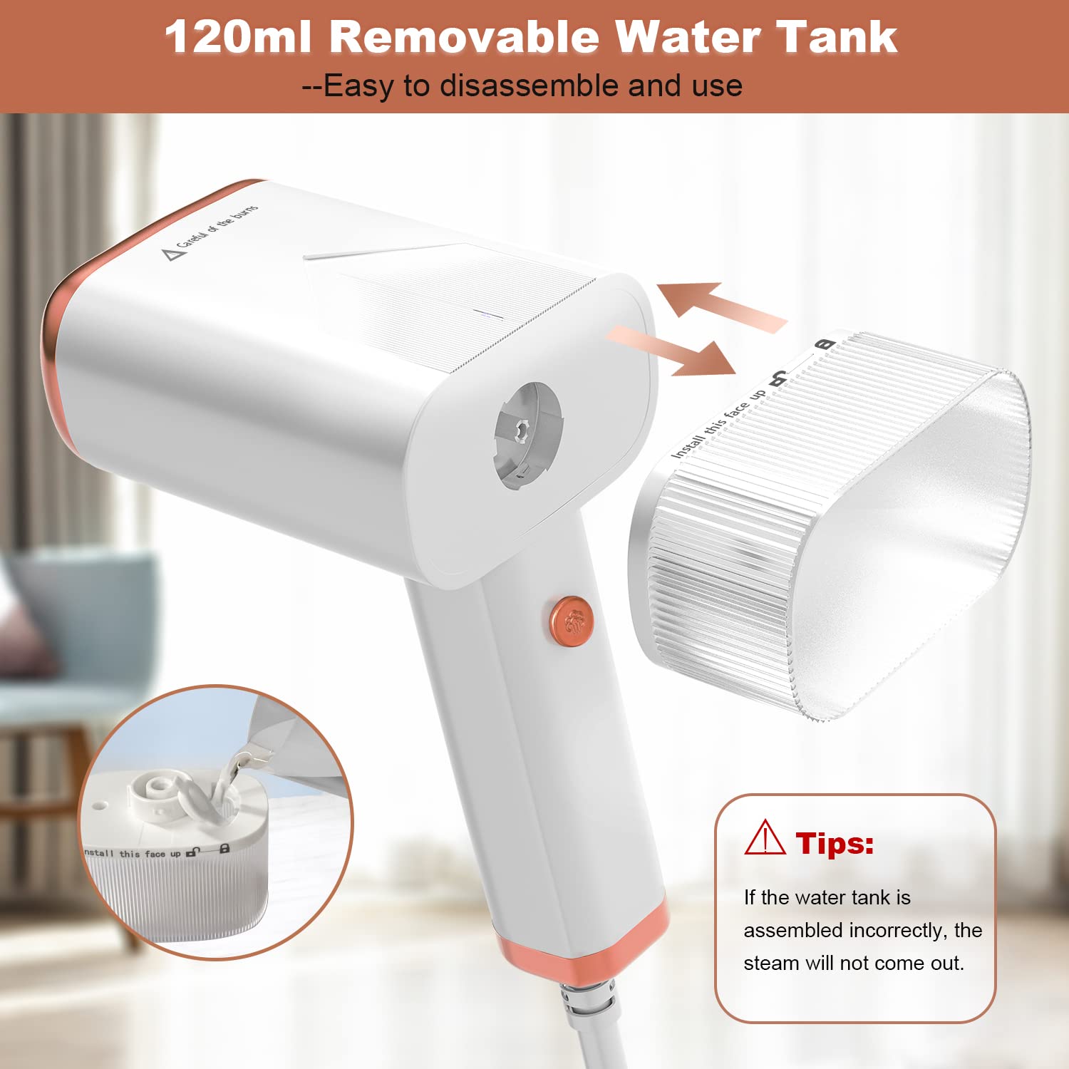 Foldable Handheld Steamer for Clothes - 1000W Portable Garment Steamer with Fast 20-Second Heat Up, Brush & Measuring Cup - Wrinkle Remover for Fabric - Includes Storage Bag - Perfect for Home, Office & Travel Use