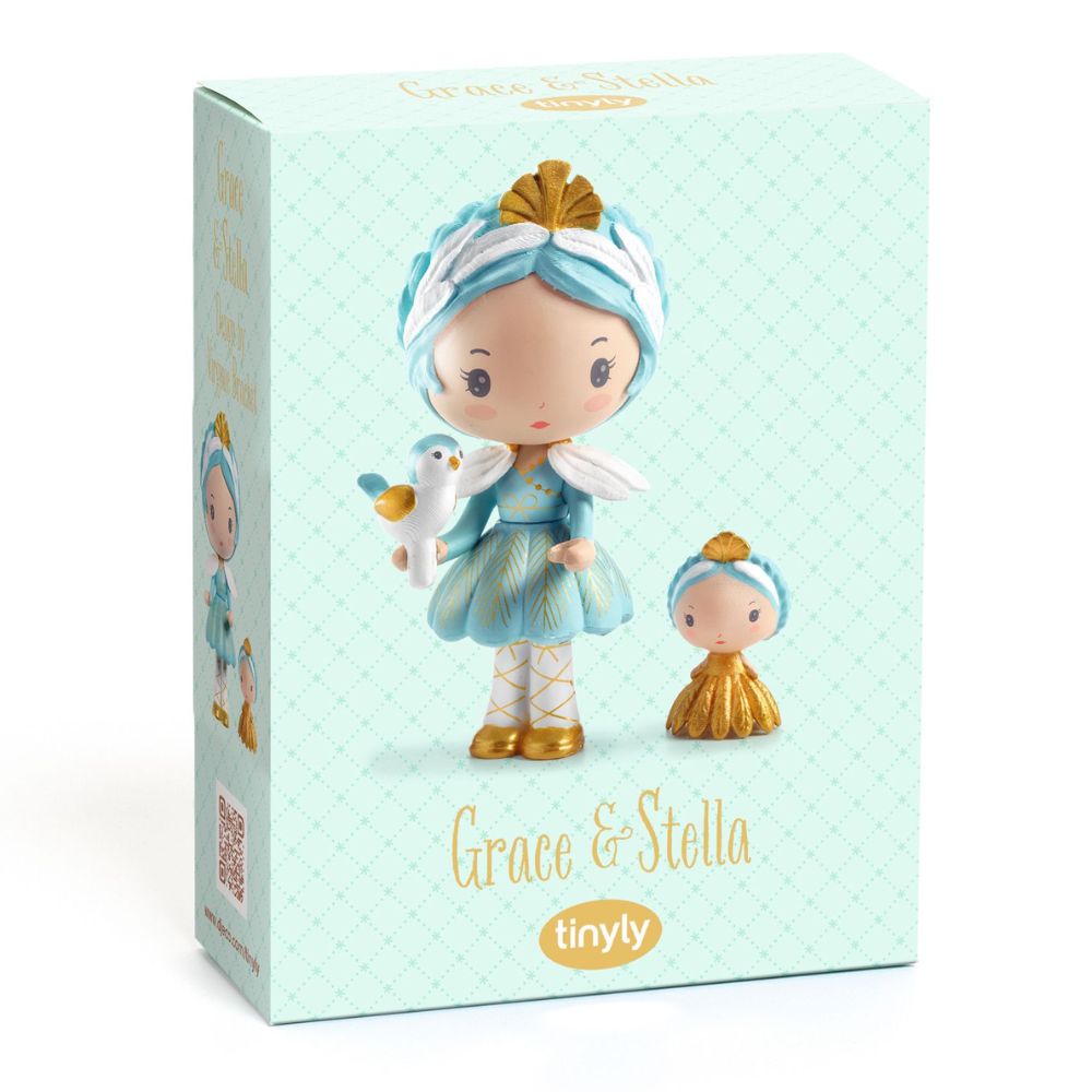 Grace & Stella - Djeco Tinyly Dolls for Kids | Perfect for Pretend Play, Storytelling & Collecting