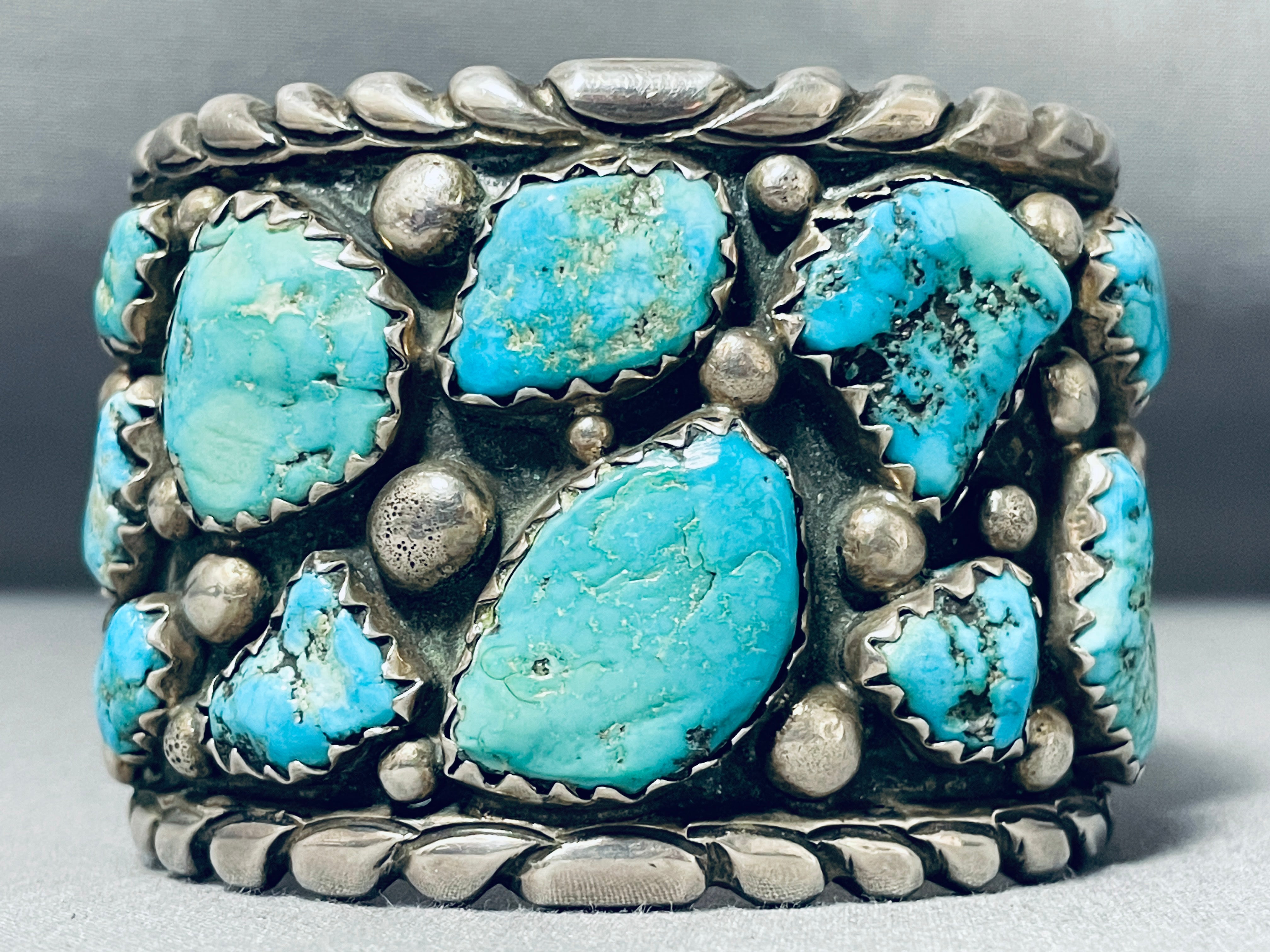Rare Vintage Zuni Native American Turquoise Bracelet – 131g Sterling Silver Handmade Jewelry for Women, Boho Chic Accessory, Perfect for Festivals & Special Occasions