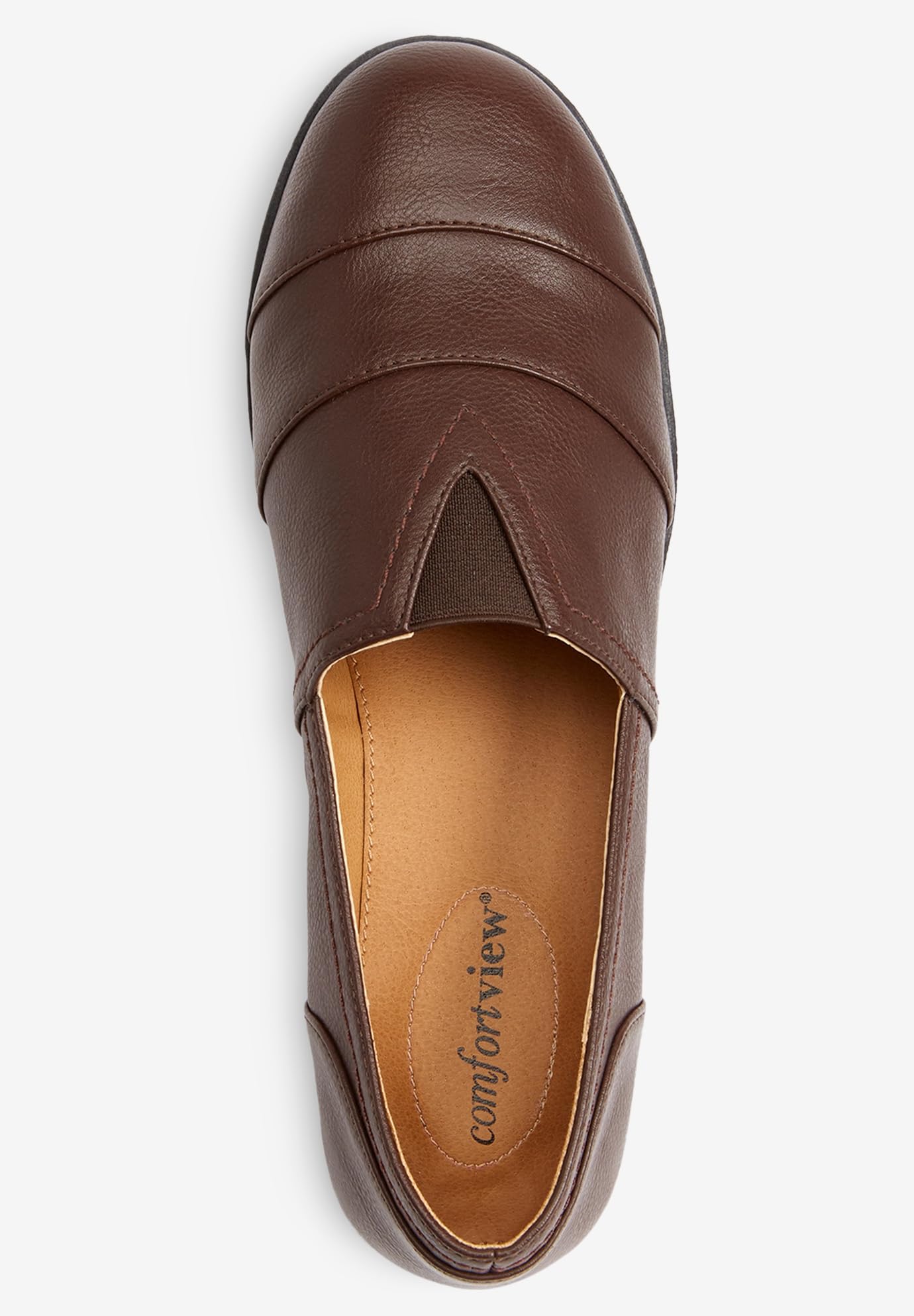 Comfortview Women's Wide Width The Amelia Flat - Comfortable Slip-On Shoes for Work, Travel & Everyday Wear