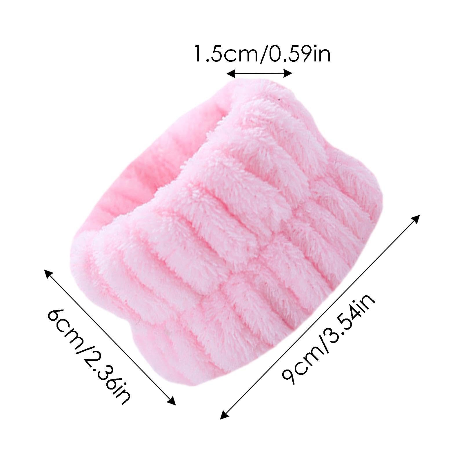 Fluffy Spa Wristbands - Soft Coral Fleece Wrist Towels for Face Washing, Yoga & Exercise | Absorbent Multipurpose Wrist Bands for Women, Hair Ties & Skincare | Perfect for Gym, Spa & Daily Beauty Routine