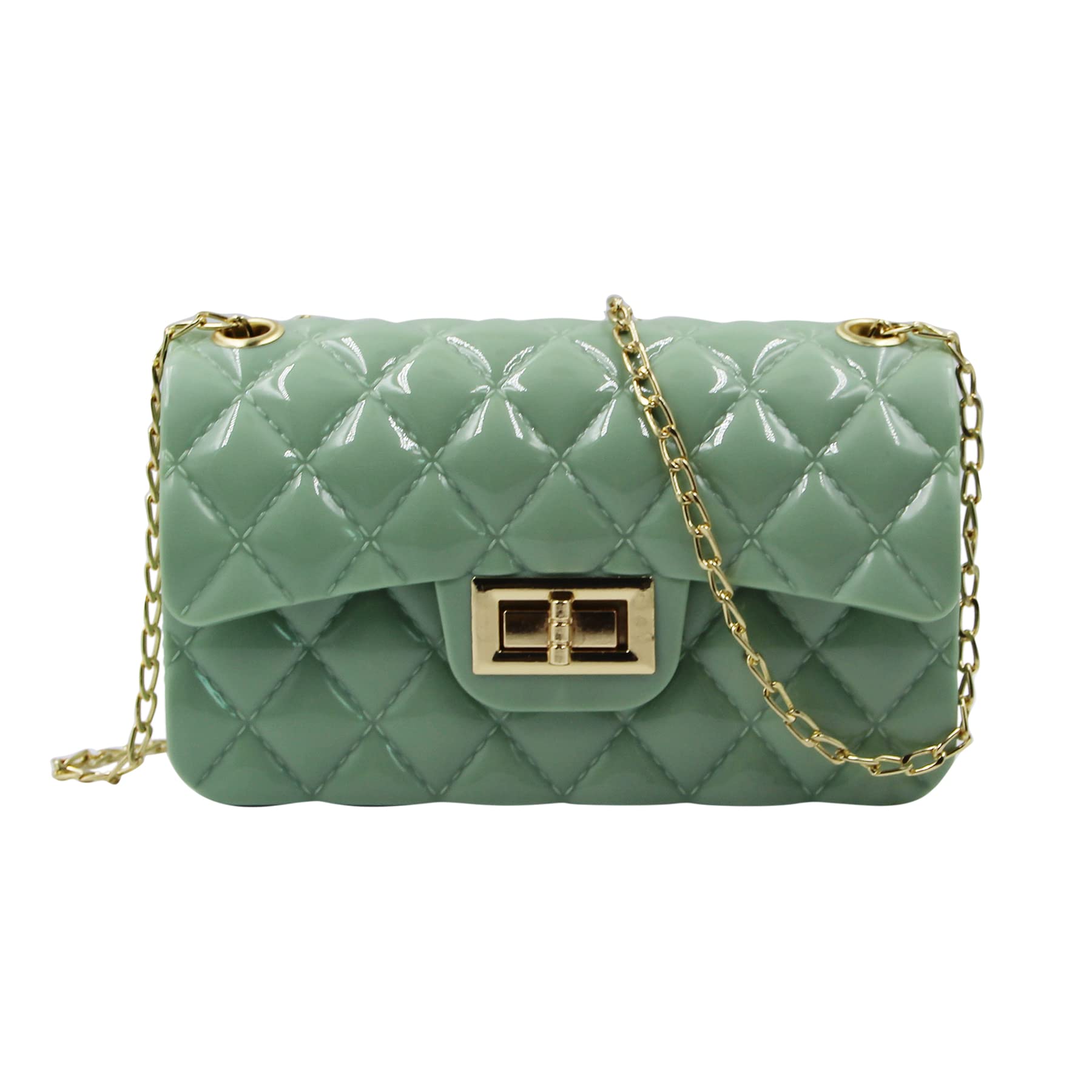 Trendy Jelly Crossbody Bag for Women & Girls - Large Candy Color Quilted Shoulder Purse & Satchel Handbag - Perfect for Parties, Travel & Everyday Use
