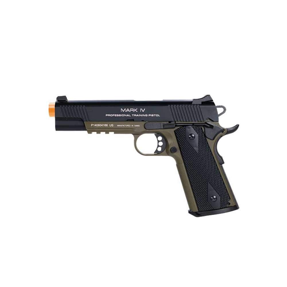 KWA 1911 MK IV PTP 6mm Airsoft Pistol - 21 Round Magazine, OD Green - Perfect for Tactical Training, Airsoft Battles & Military Simulation Games