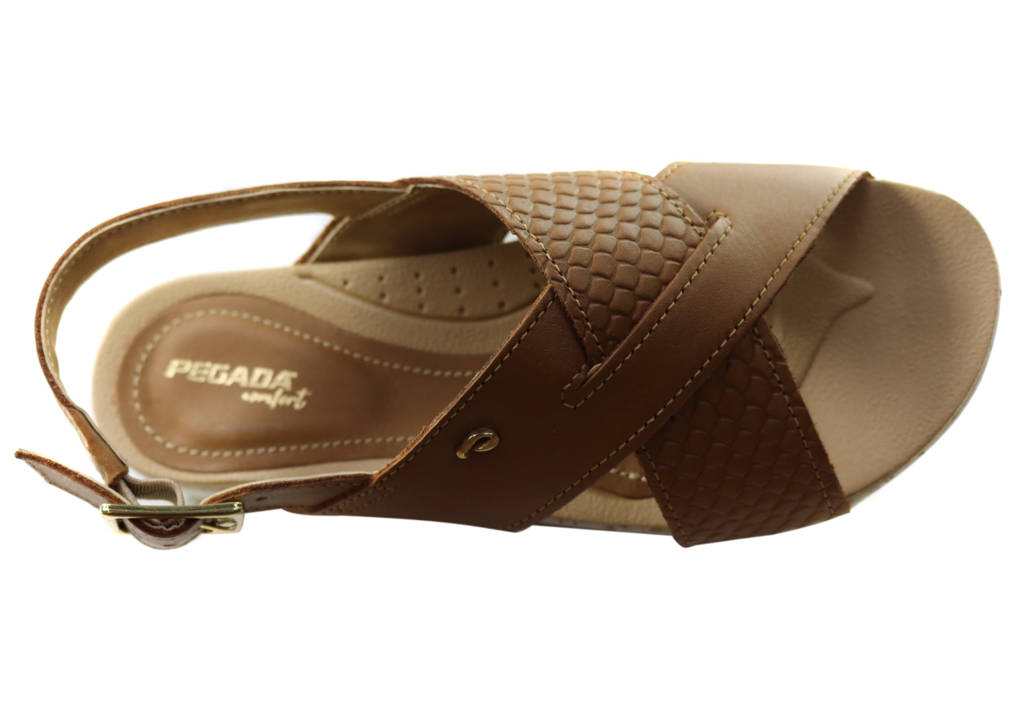 Pegada Nelba Women's Comfortable Leather Sandals - Handmade in Brazil - Perfect for Beach, Vacation & Summer Outfits
