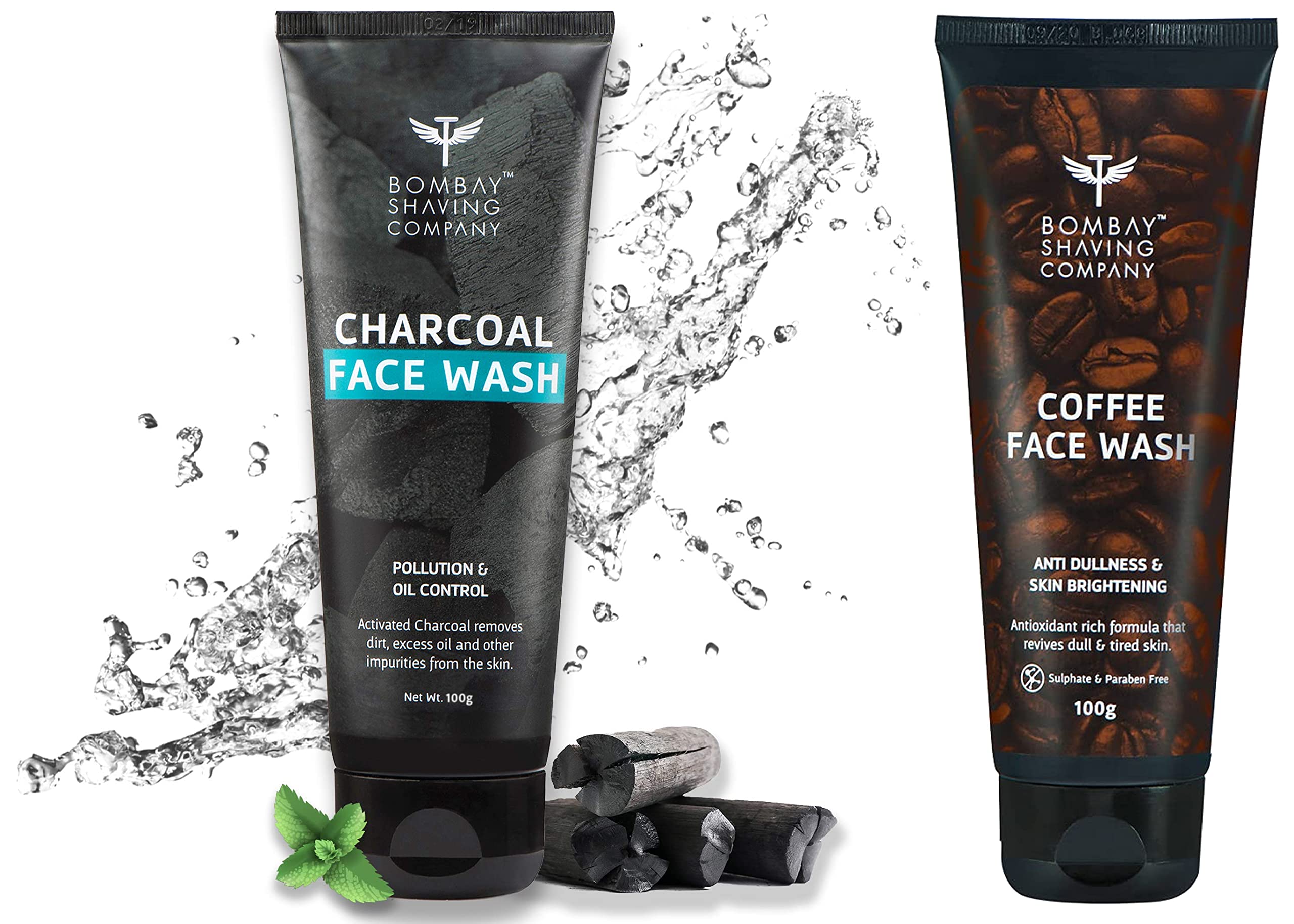Bombay Shaving Company Charcoal & Coffee Face Wash for Men - Deep Cleansing, Oil Control & Exfoliation - Perfect for Daily Skincare Routine & Acne-Prone Skin