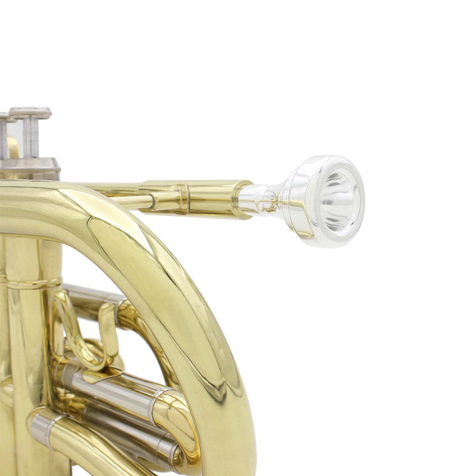 Professional Bb Flat Cornet Brass Instrument - High-Quality Bb Cornet with Carrying Case, Gloves, Cleaning Cloth & Brushes | Perfect for Beginners, Students & Band Performances