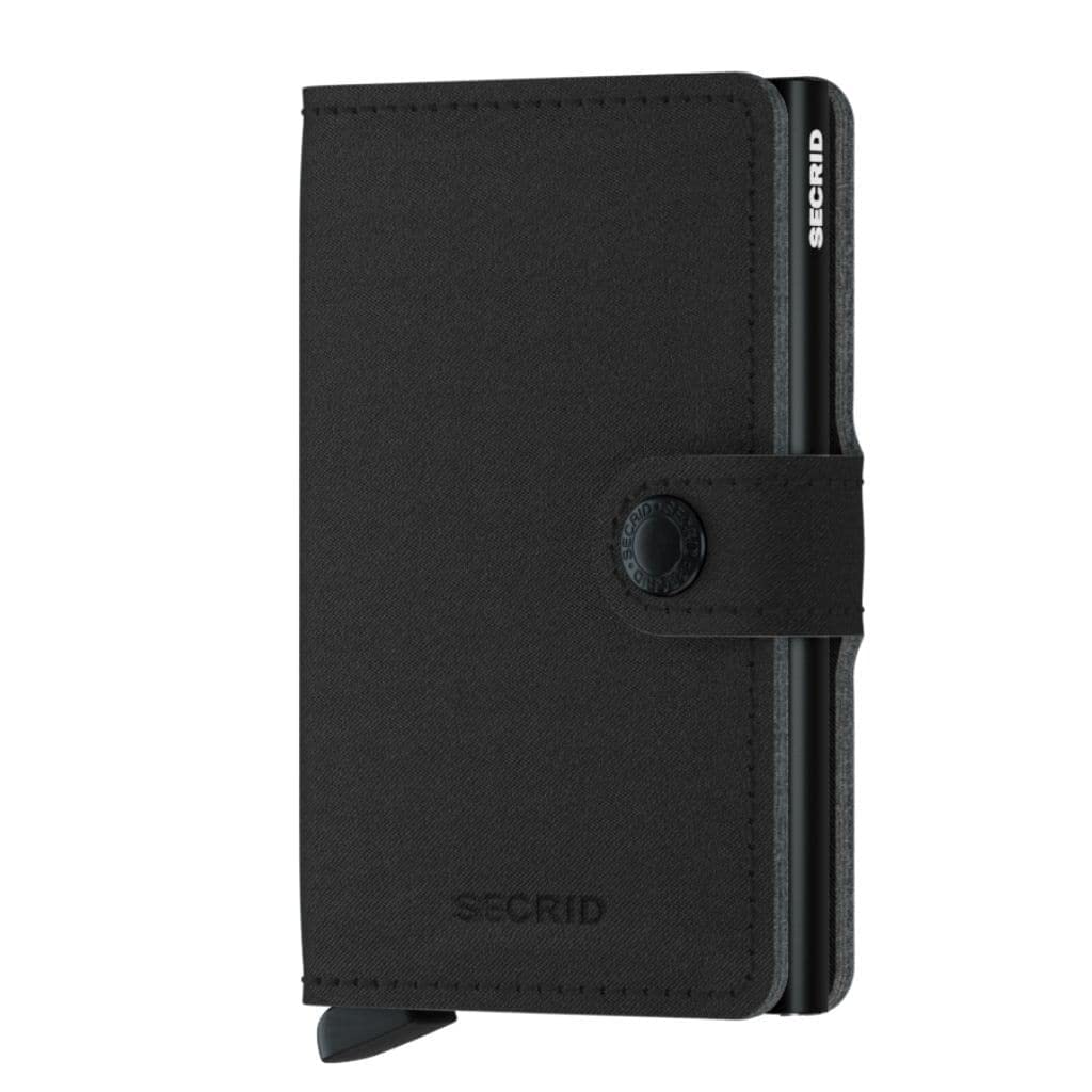 SECRID Miniwallet RFID Blocking Card Holder - Slim Non-Leather Microfiber Wallet for 12 Cards (Black) - Secure Travel & Everyday Use for Men & Women