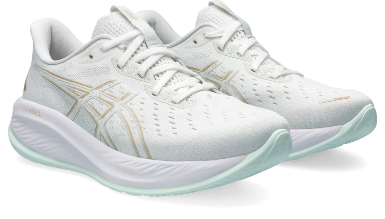 Women's Running Shoes Cumulus 26 - 100% White/Pale Mint - Lightweight Cushioned Sneakers for Women - Perfect for Jogging, Gym Workouts & Daily Walking