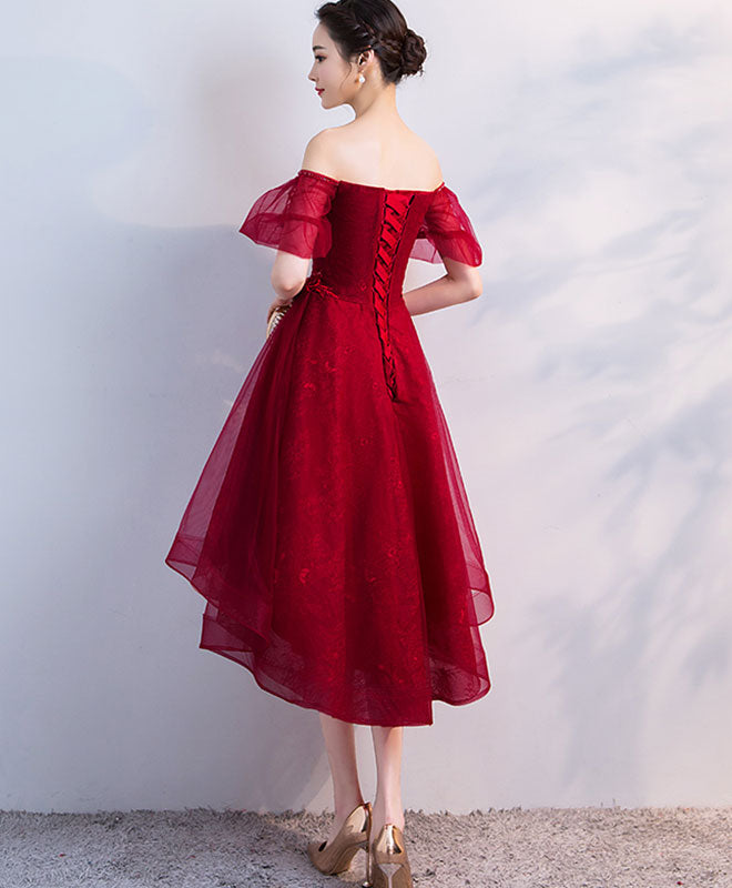 Elegant Burgundy Tulle Short Prom Dress for Homecoming - Perfect for School Dances, Parties & Special Occasions