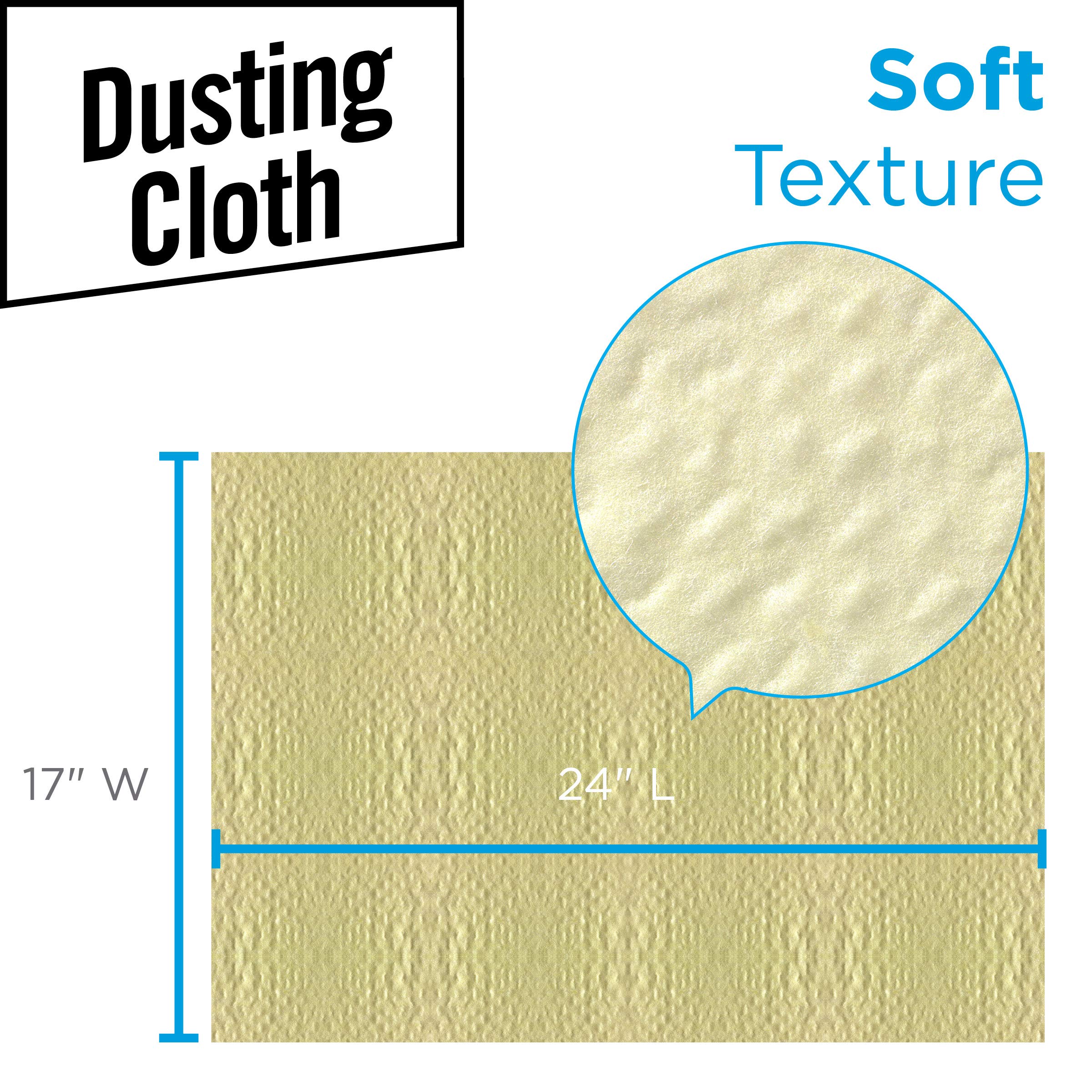 Brawny Yellow 1/8 Fold Disposable Dusting Cloths - 24