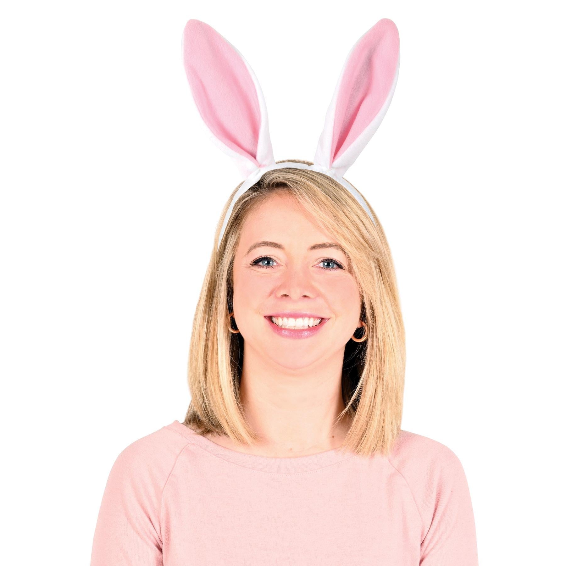 12 Pack Beistle Easter Soft Touch Bunny Ears - Pastel Colored Headbands for Kids & Adults - Perfect for Easter Party, Spring Festival, Photo Props & Costume Accessories