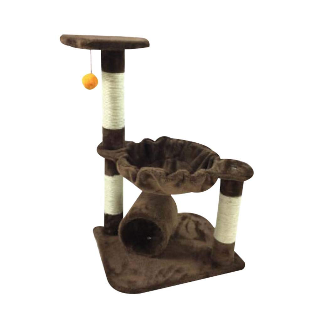 Premium Cat Tree with Sisal Scratching Posts, Small Hammock & Play Toys - 3 Styles & 4 Colors for Kittens & Cats - Perfect for Apartments & Small Spaces