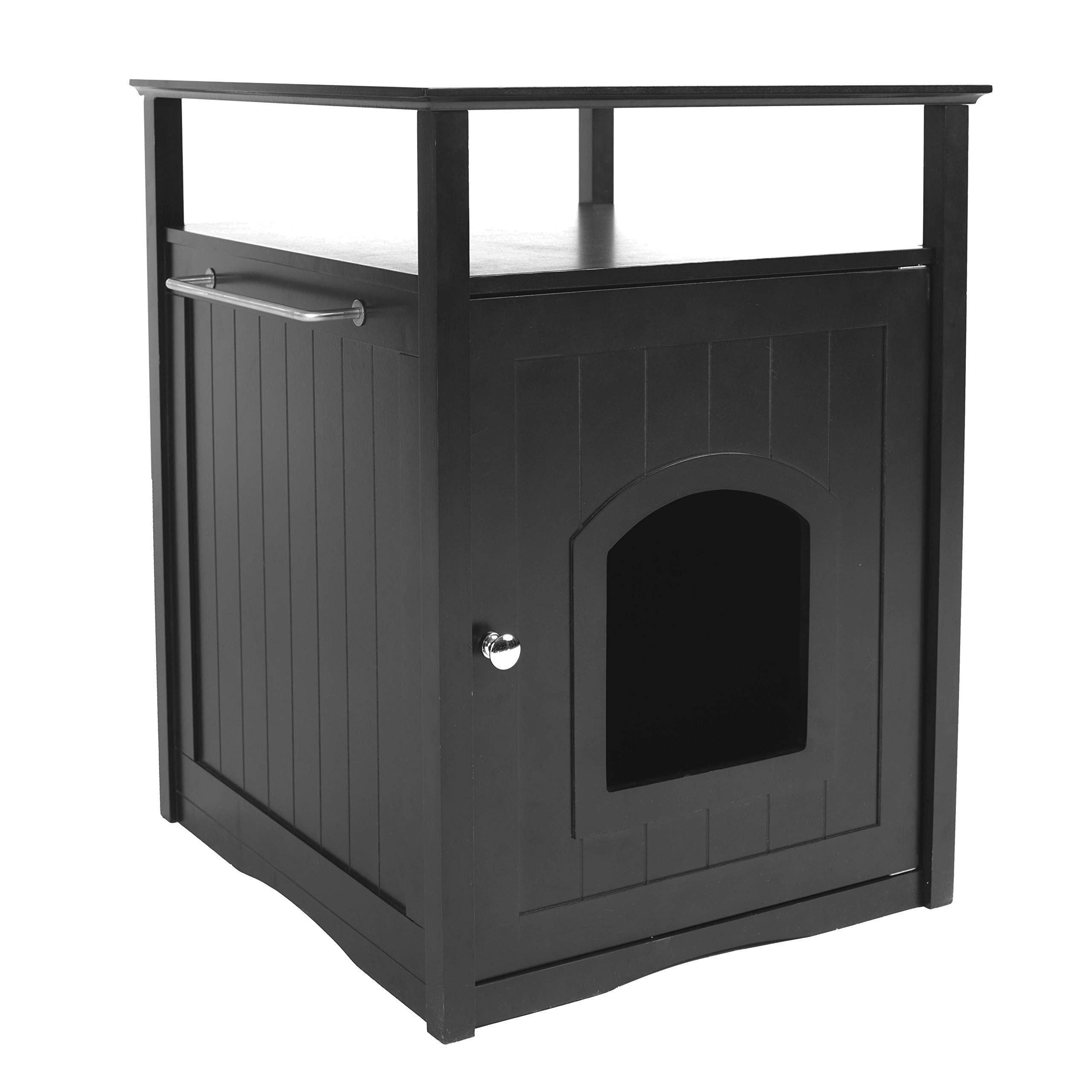 Merry Pet Cat Washroom & Night Stand Pet House – Hidden Litter Box Furniture for Small Spaces | Discreet Cat Toilet Solution for Apartments & Bedrooms