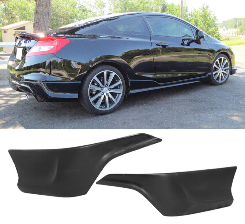 2012-2013 Honda Civic Coupe 2-Door HF P-Style Rear Bumper Lip Spoiler Splitter - Enhance Style & Aerodynamics for Street Racing & Car Shows