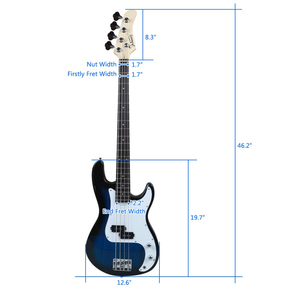 Glarry GP Electric Bass Guitar String Wrench Tool - Professional String Changing & Maintenance for Bass Guitars - Dark Blue - Perfect for Musicians, Guitarists & Music Enthusiasts