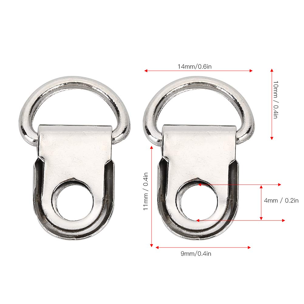 100 Sets Brass Shoe Boot Lace Hooks with Rivets - D-Ring Eyelet Buckles for Boots & Shoes - Perfect for Outdoor Hiking, Work Boots, and Fashion Footwear Accessories