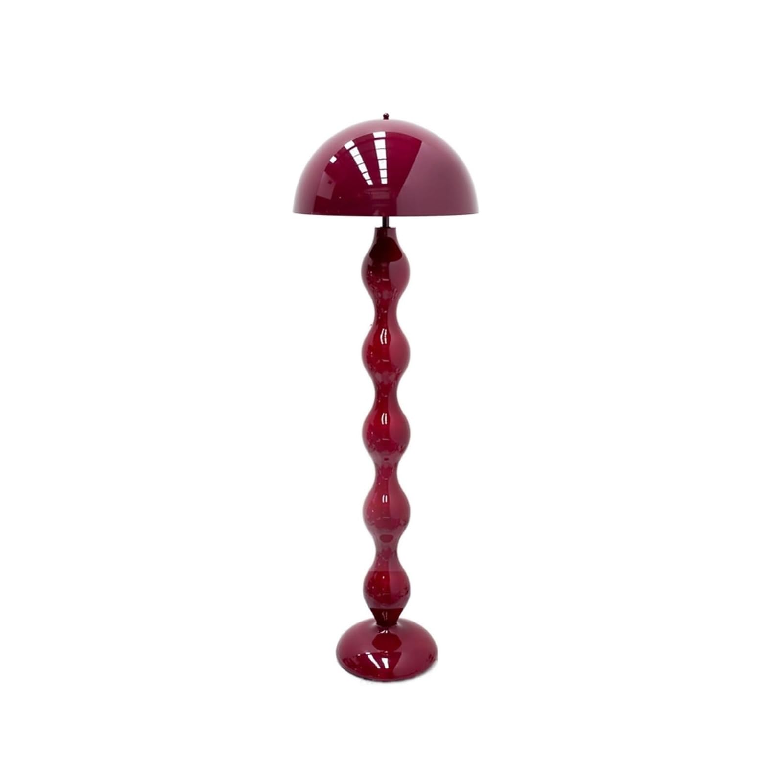 Dimmable Floor Lamp with Foot Switch - Modern Standing Light for Living Room, Bedroom, Office & Dining Room - Adjustable Brightness Tall Lamp in Red - Perfect for Reading, Working & Relaxing