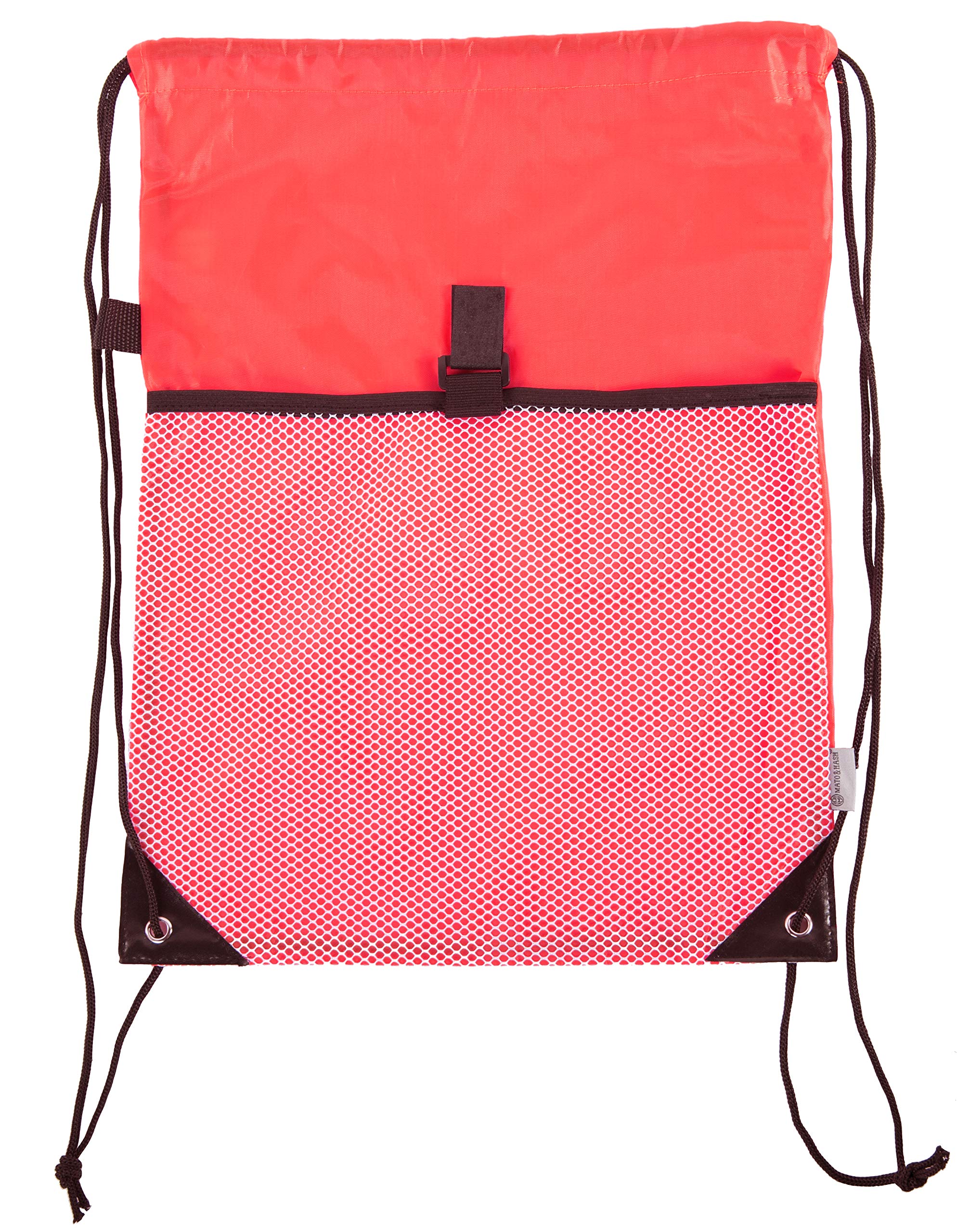 Wholesale Drawstring Cinch Bag Backpack with Mesh Pocket - Lightweight & Durable for Gym, Travel, School & Outdoor Activities