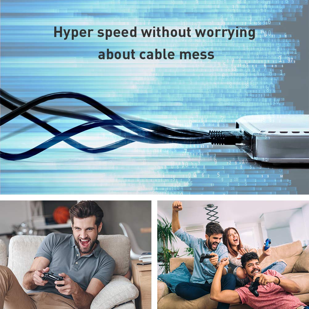 High-Speed Cat 8 Ethernet Cable 100ft - Indoor/Outdoor Waterproof LAN Network Cable for Gaming, Streaming & Office - Faster Than Cat5e/Cat6/Cat7 - Compatible with Router, Modem, PC, PS5, Xbox - Perfect for Home, Office & Gaming Setup