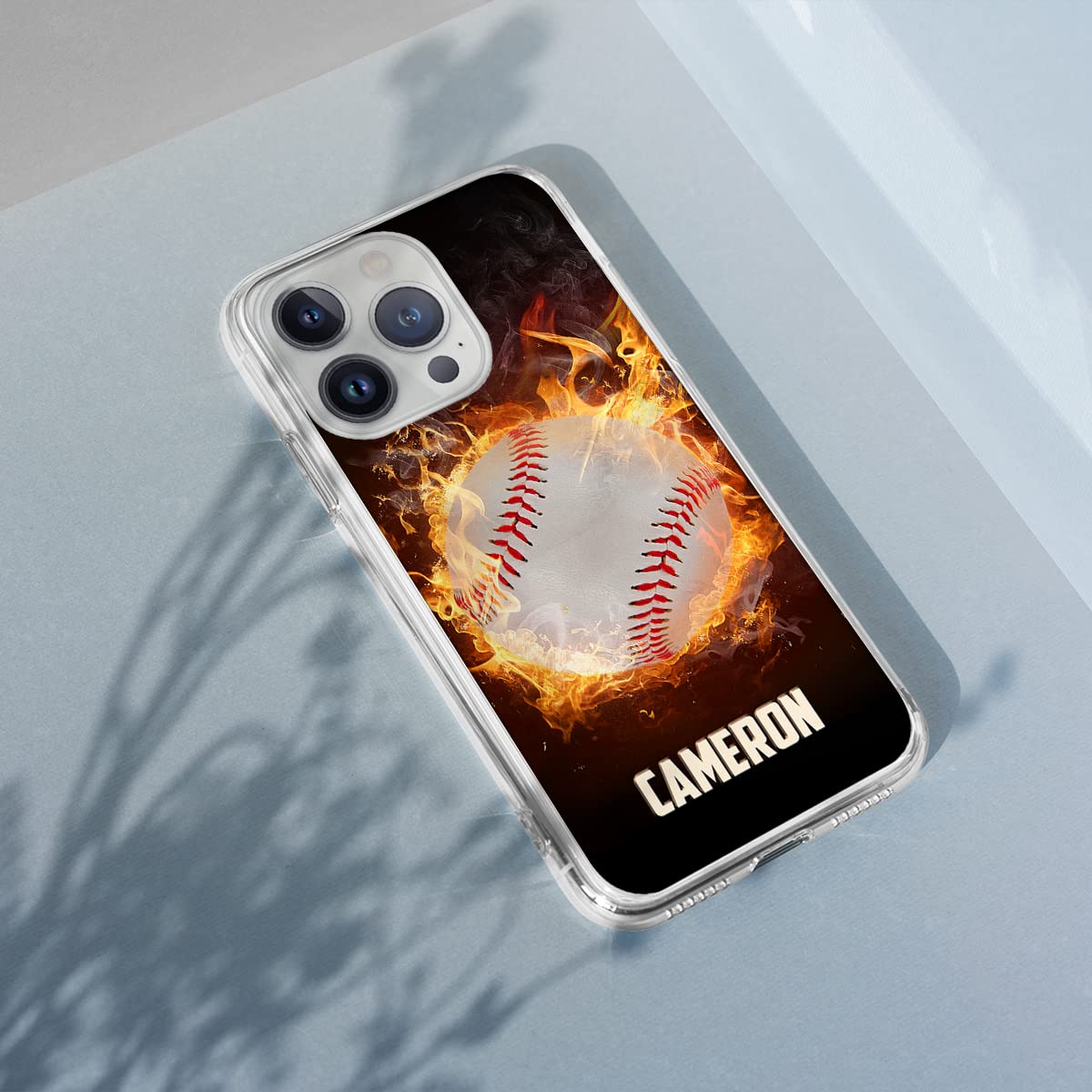 Custom Personalized Baseball Phone Case with Name - Sport Design Cover Compatible with iPhone 16/15/14/13/12/11/XR/X/XS/8/7 Plus/Mini/Pro/Max - Perfect Gift for Baseball Lovers, Men & Boys - Great for Games, Training & Daily Use