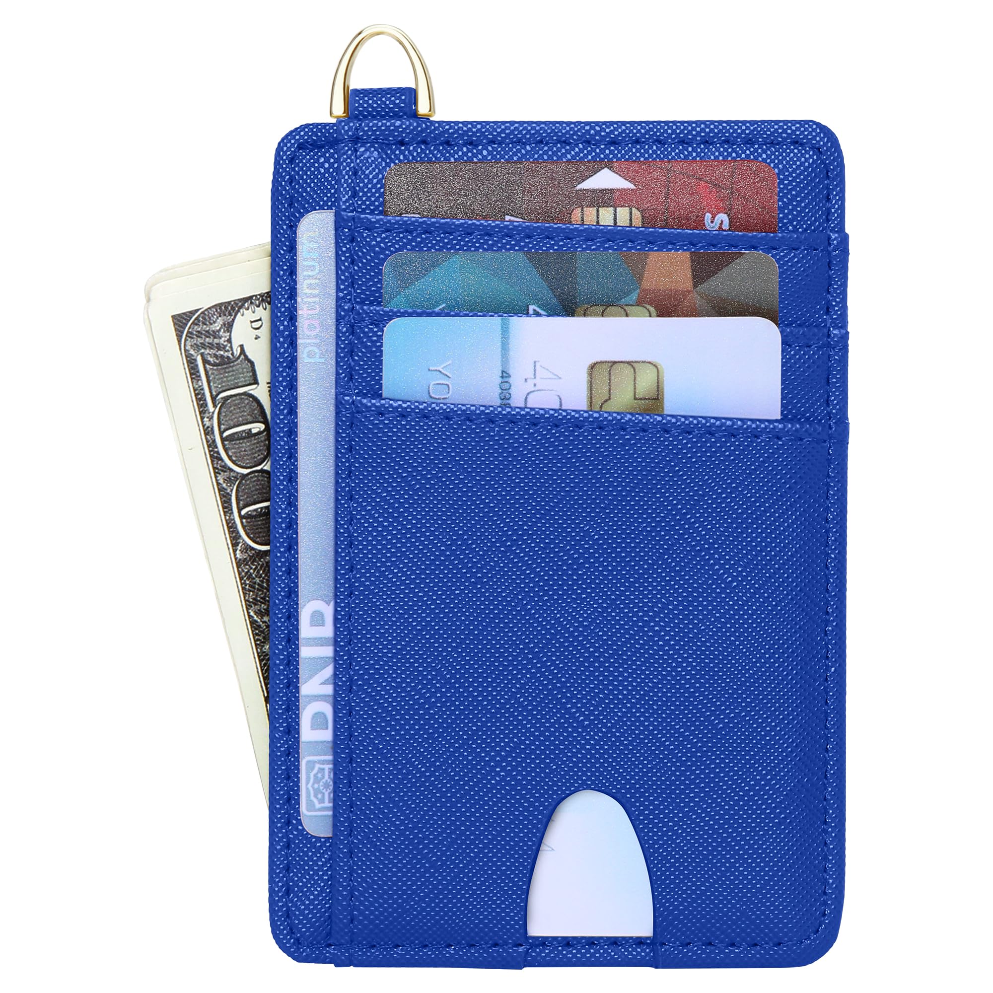 Slim RFID Blocking Credit Card Holder - Minimalist Front Pocket Wallet with ID Window for Men & Women | Compact Card Case for Everyday Use, Travel & Business