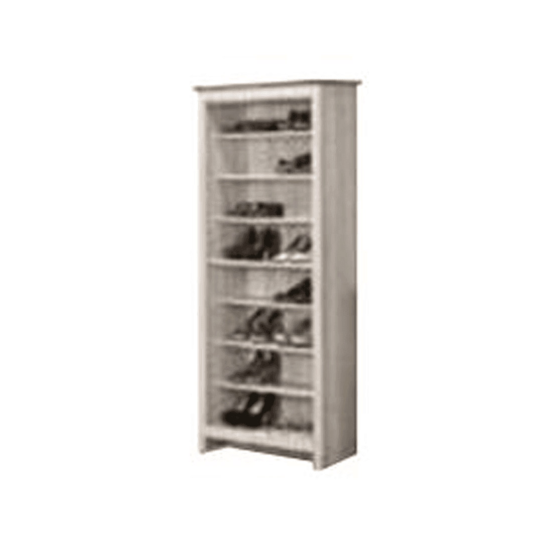 Dutton Tall Rustic Shoe Cabinet - Solid Wood Entryway Storage Organizer for Shoes, Boots & Accessories | Perfect for Hallway, Mudroom & Small Space Organization