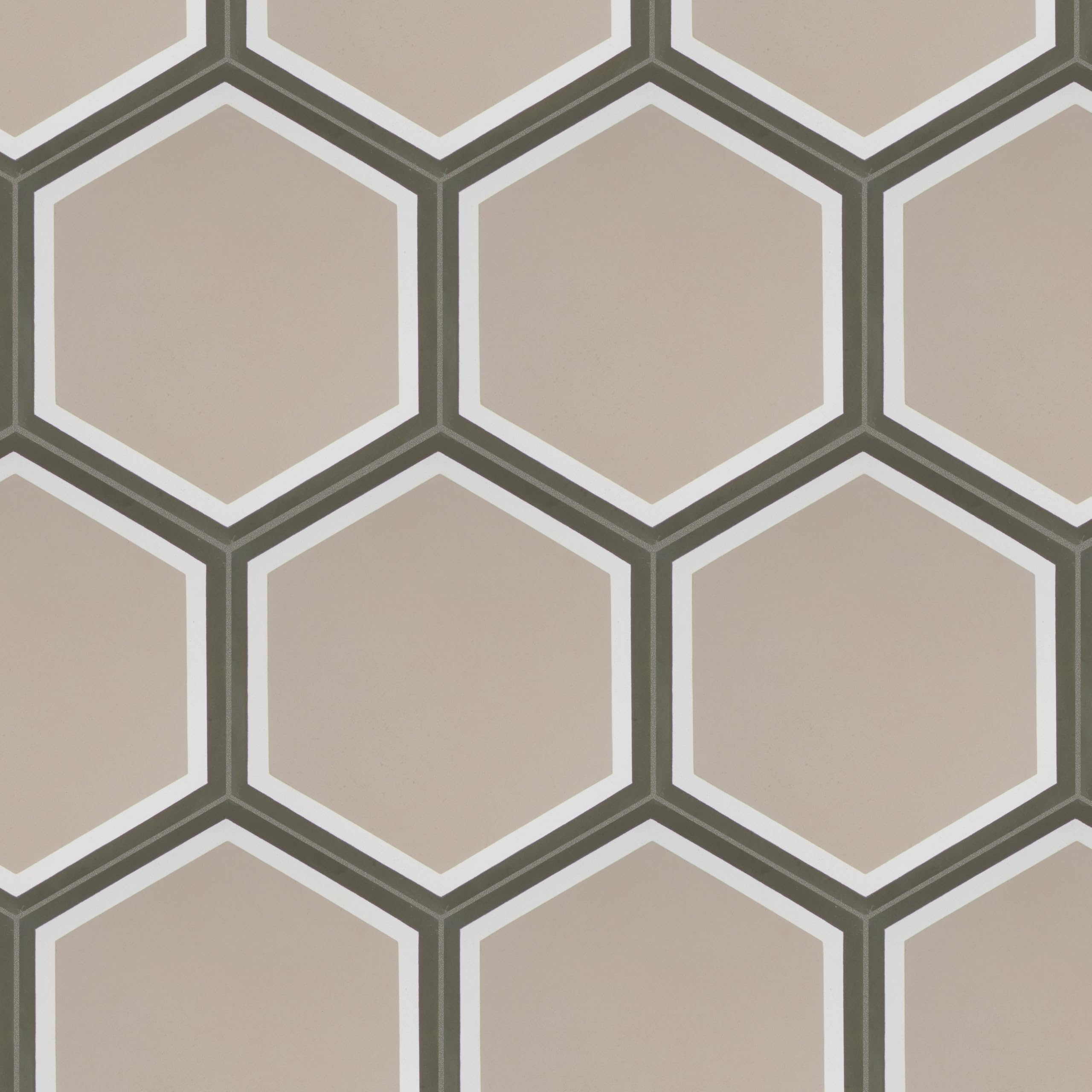 Merola Tile Cemento Hex Holland Channel 7-7/8
