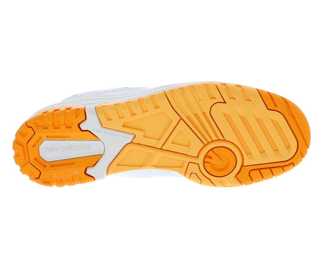 New Balance 550 Men's Basketball Shoes - Lakers Edition Vibrant Orange Size 8 | Retro Sneakers for Streetwear & Casual Outfits | Perfect for Basketball, Gym & Everyday Wear