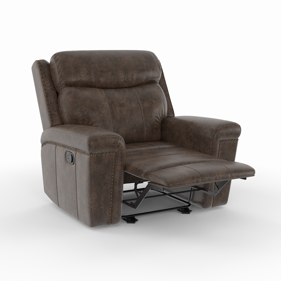 Quade Manual Glider Recliner Chair - Comfortable Rocking Swivel Lounge Chair for Living Room, Nursery & Bedroom - Perfect for Relaxing, Nursing & Reading