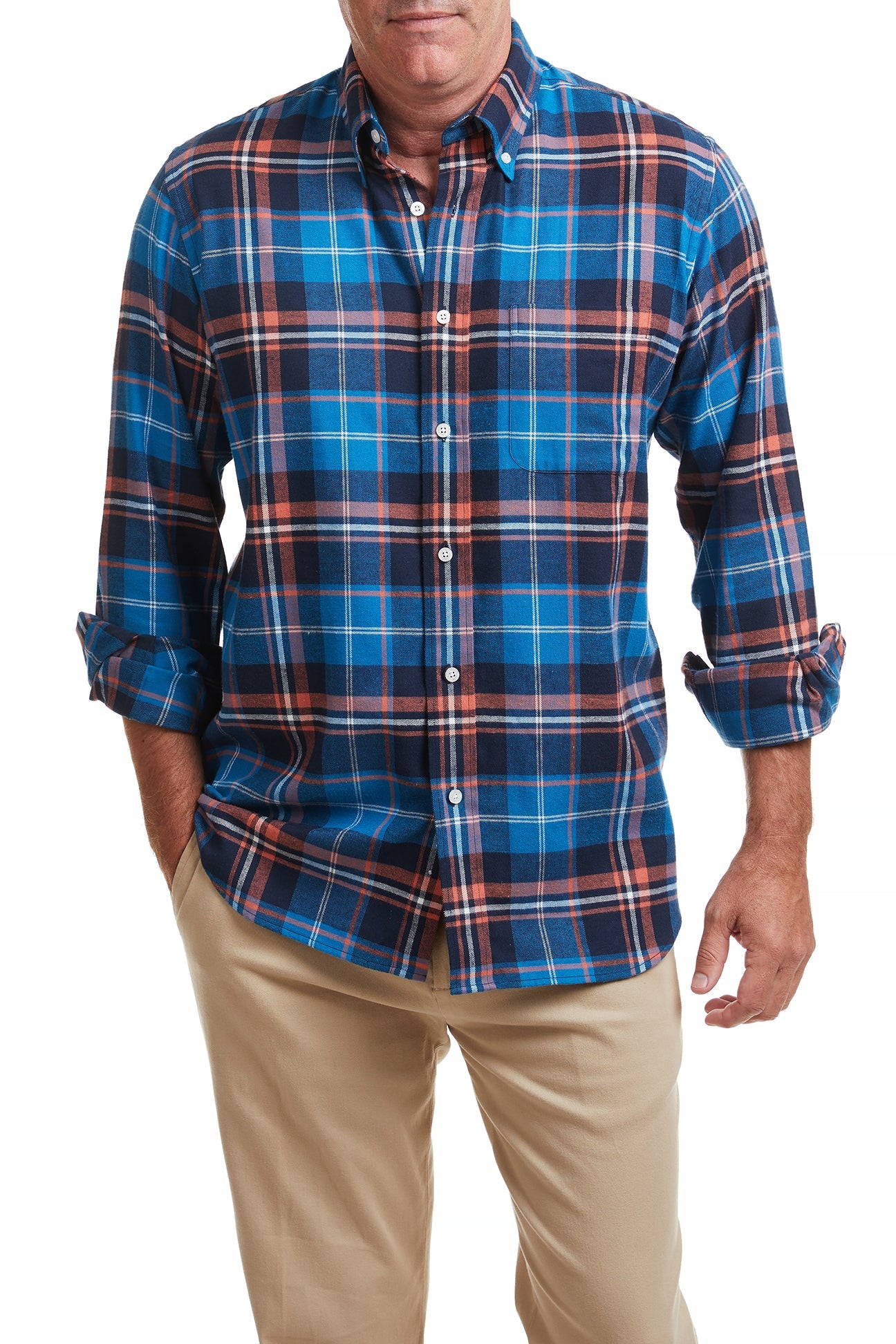 Chase Shirt Dusk Plaid Flannel - Soft Cotton Button Down Shirt for Men | Casual & Outdoor Wear for Fall & Winter