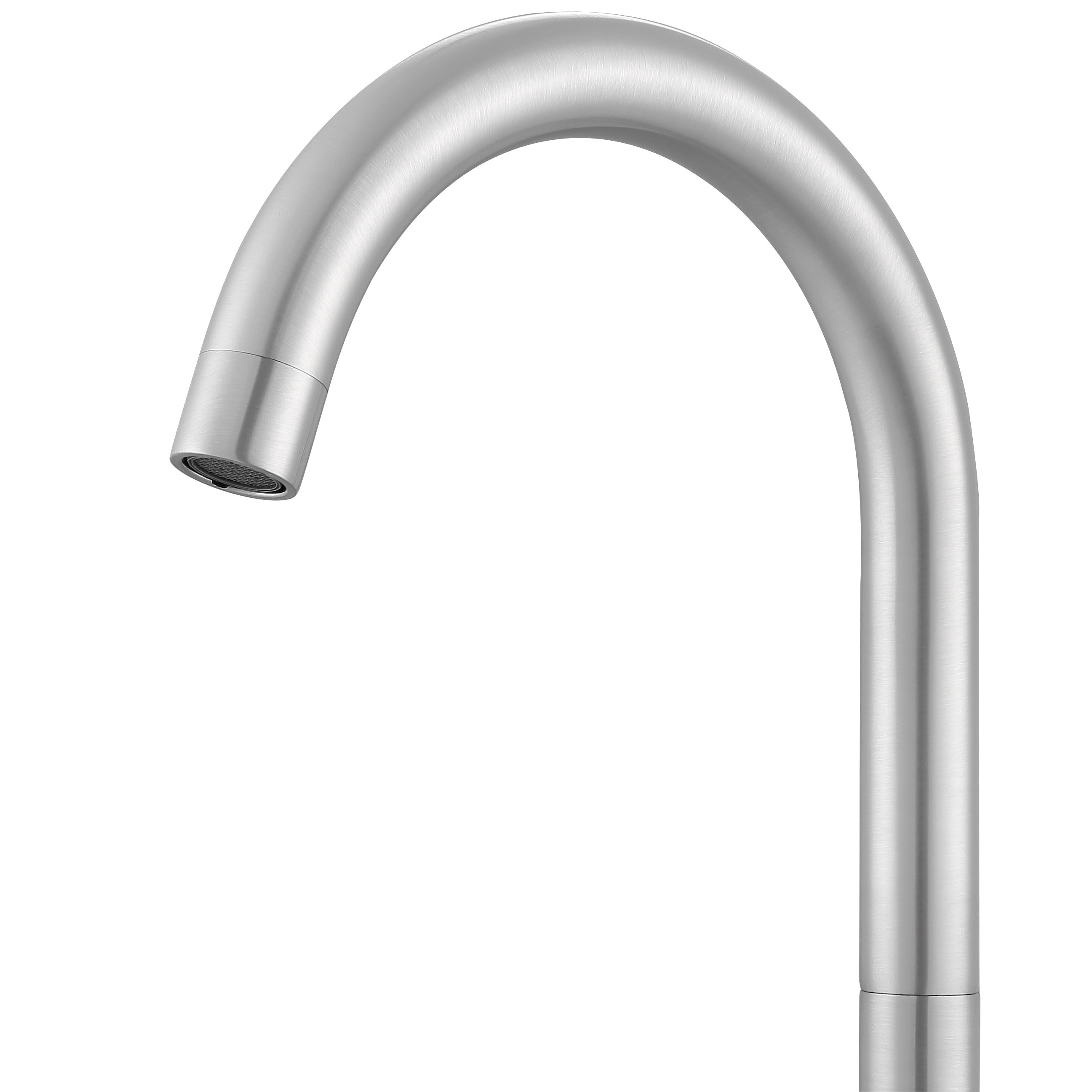 Ancona Nova Series Widespread Bathroom Faucet in Brushed Nickel - Modern Waterfall Design for Vanity Sinks, Perfect for Home & Hotel Bathroom Renovation