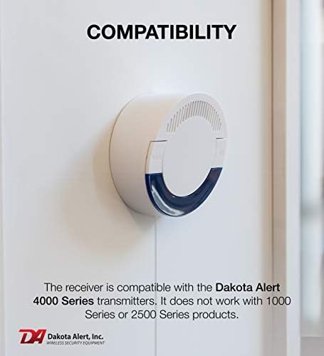 Dakota Alert 4000 Wireless Receiver & Chime Kit - Long Range Security Alarm System for Home, Garage, and Business Protection