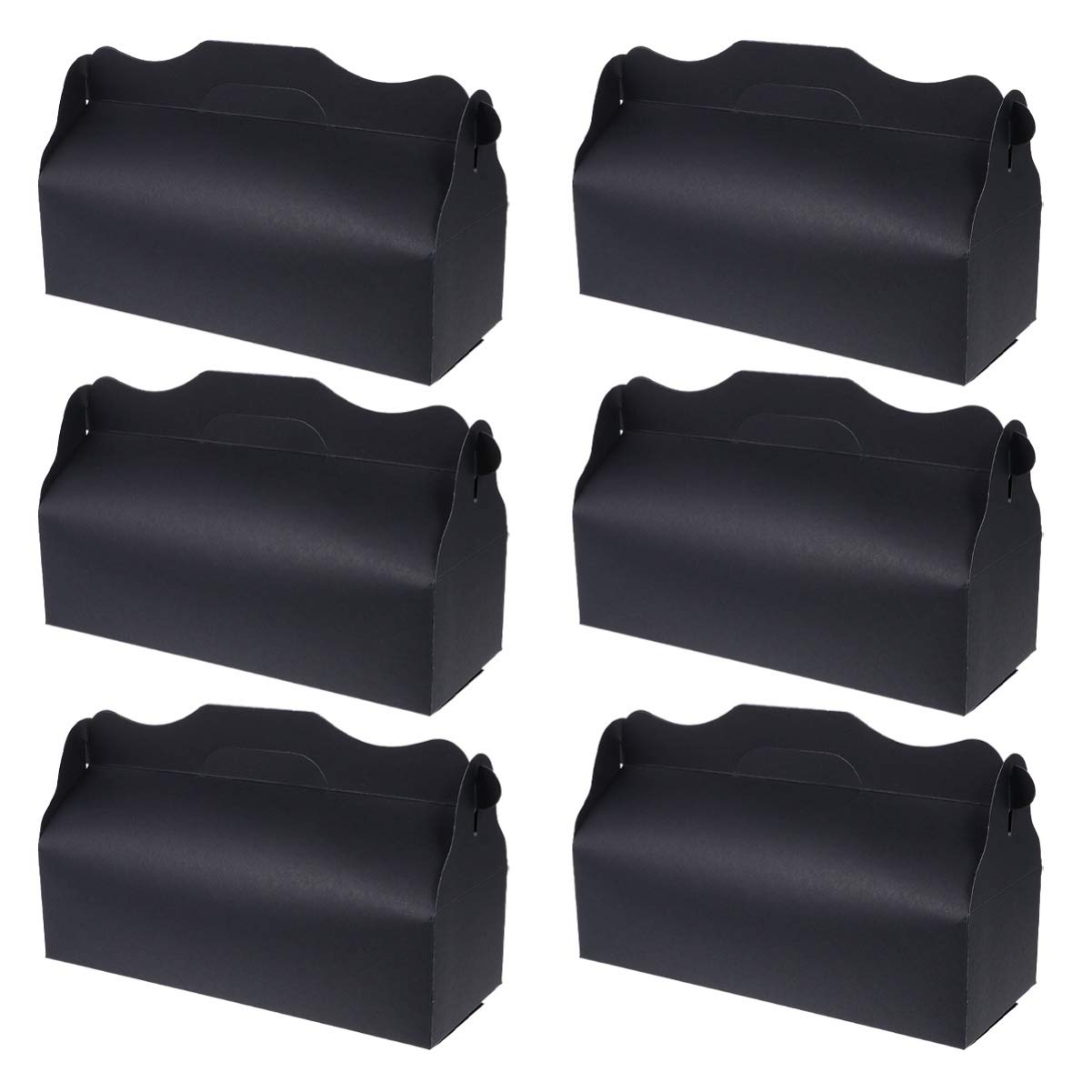 NUOBESTY 10-Pack Portable Dessert Containers - 27.5x10.5x7.5cm Cake Roll Boxes with Inserts, Bakery Cake Carriers for Cupcakes, Macarons & Pastries - Perfect for Parties, Weddings & Catering (Black)