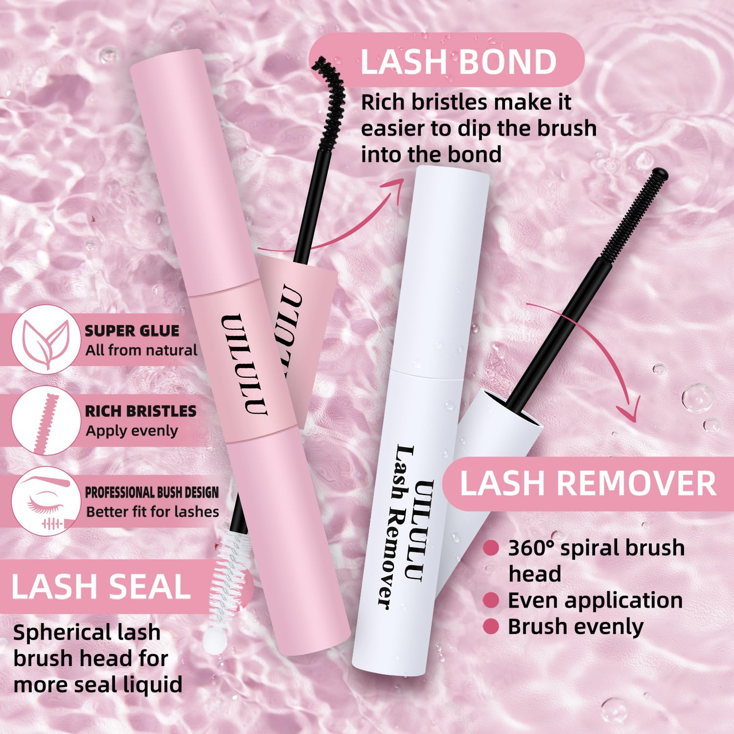 Natural Brown Lash Clusters Kit - 160pcs Wispy Eyelash Extensions D Curl (Left & Right) with Bond, Seal, Glue Remover & Tweezers - Perfect for Daily Wear, Special Occasions & Professional Makeup Artists (U16)