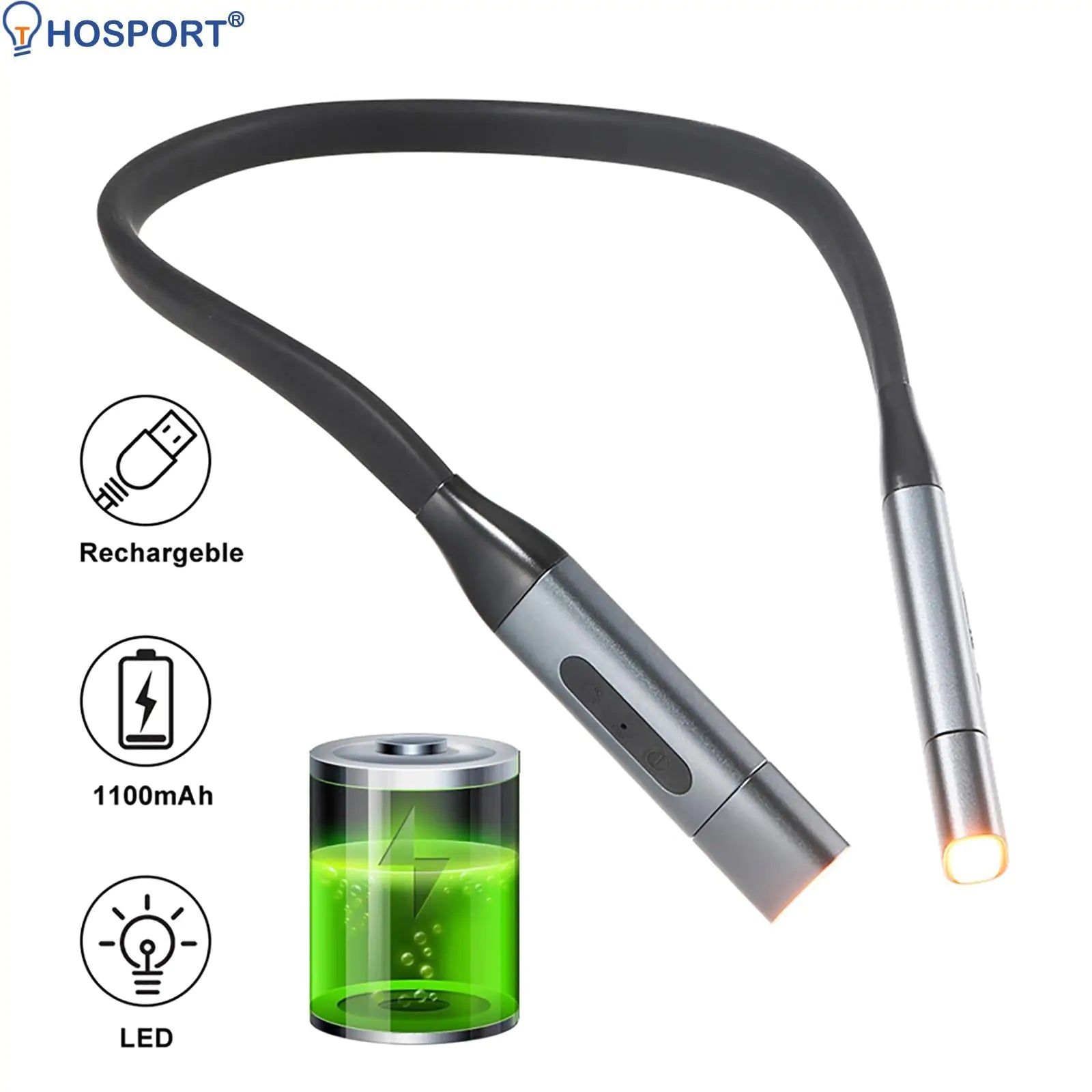 Adjustable Neck Reading Light - Hands-Free LED Book Light for Night Reading, Studying & Crafting - Perfect for Bed, Travel & Office Use
