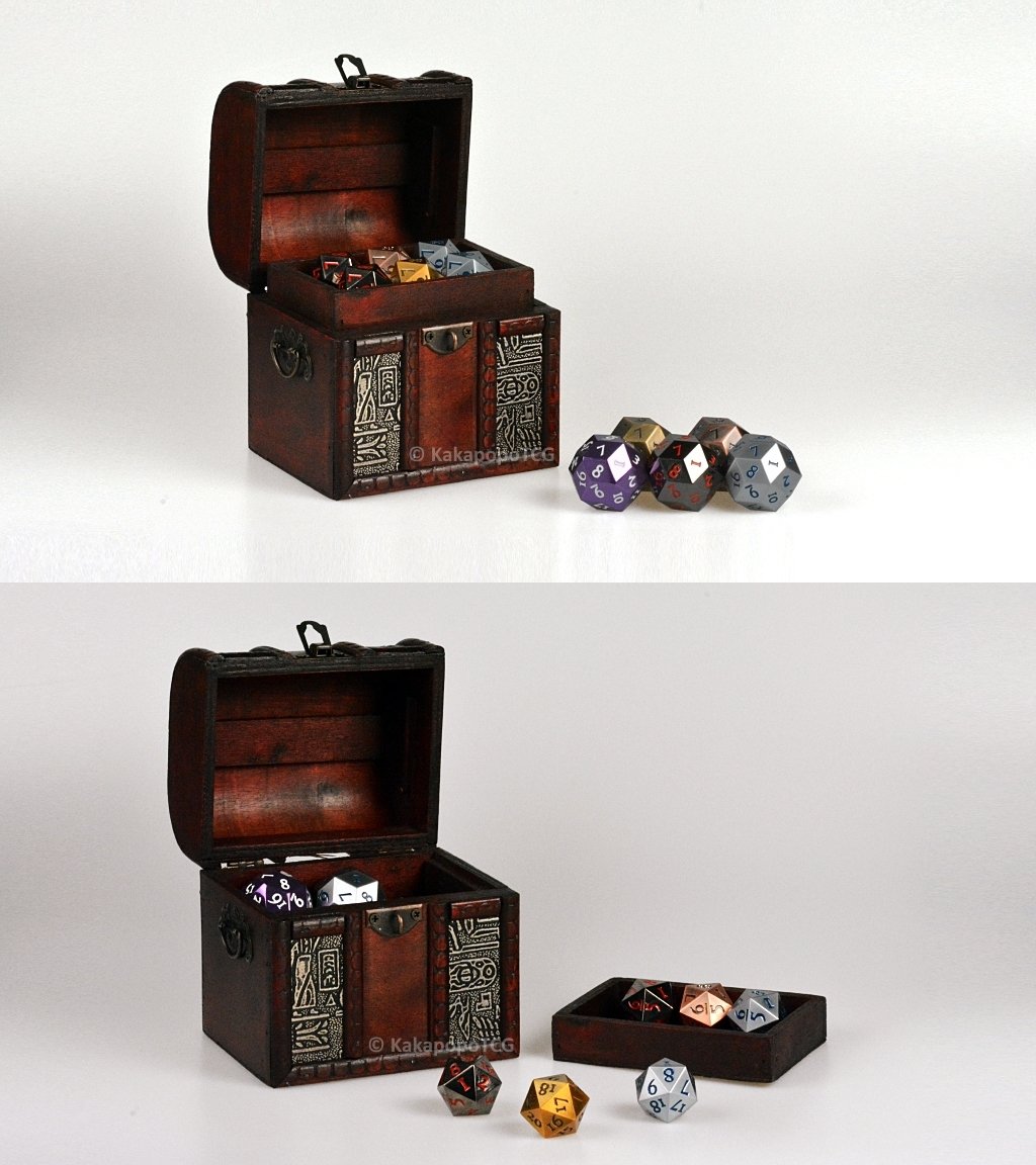 Elven Chest Lockable Wooden Deck Box for MTG, Magic, FaB, TCG, YGO, PTCG, EDH Commander - Storage for Trading Cards, Dice & DnD Spell Cards | Perfect for Game Nights & Collectors