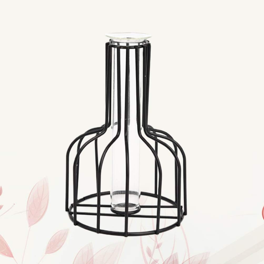 Cabilock 1pc Gold Glass Bud Vase - Elegant Dining Table Decor, Plant Vase for Home, Office Desk Topper | Perfect for Wedding Centerpieces, Floral Arrangements & Modern Home Decor