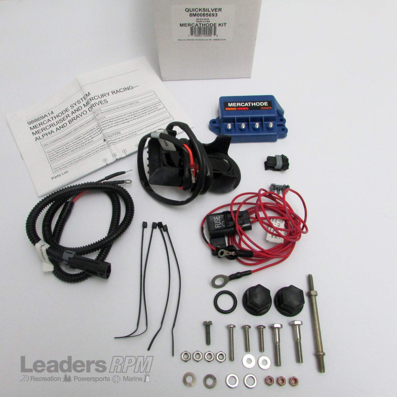 Mercury/Quicksilver Mercathode Kit - Marine Galvanic Corrosion Protection System for Boats & Yachts | Saltwater & Freshwater Use