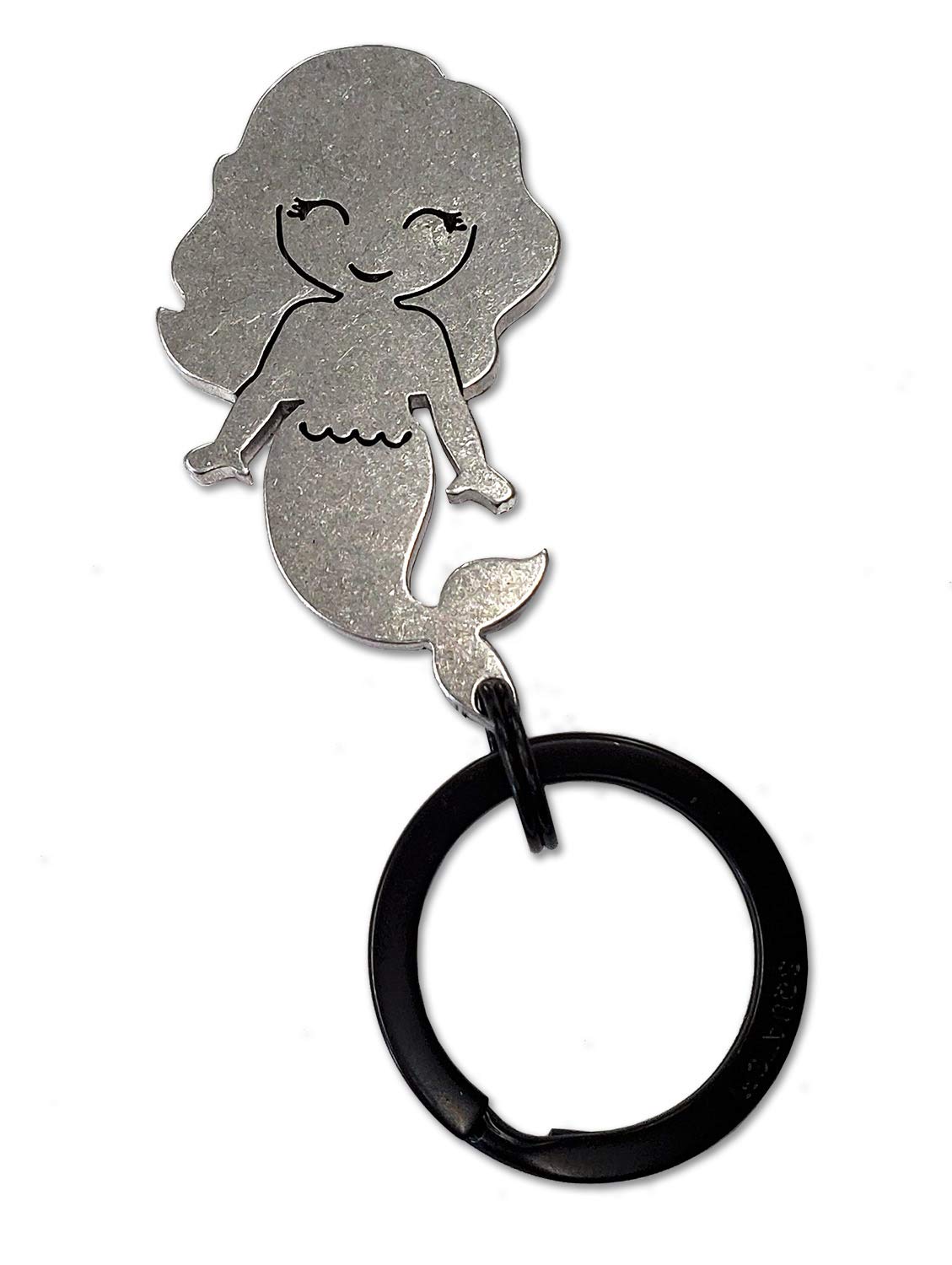 Cute Mermaid Keychain Charm - Handmade in USA - Perfect for Gifts, Backpacks, and Beach Accessories