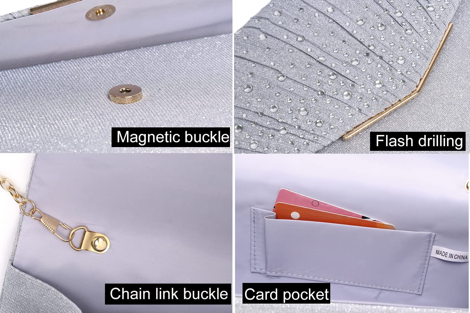 Sparkling Rhinestone Clutch Purse for Women - Elegant Evening Bag for Wedding, Prom, Party | Perfect Christmas Gift & Special Occasion Accessory | Great for Date Nights, Galas & Formal Events