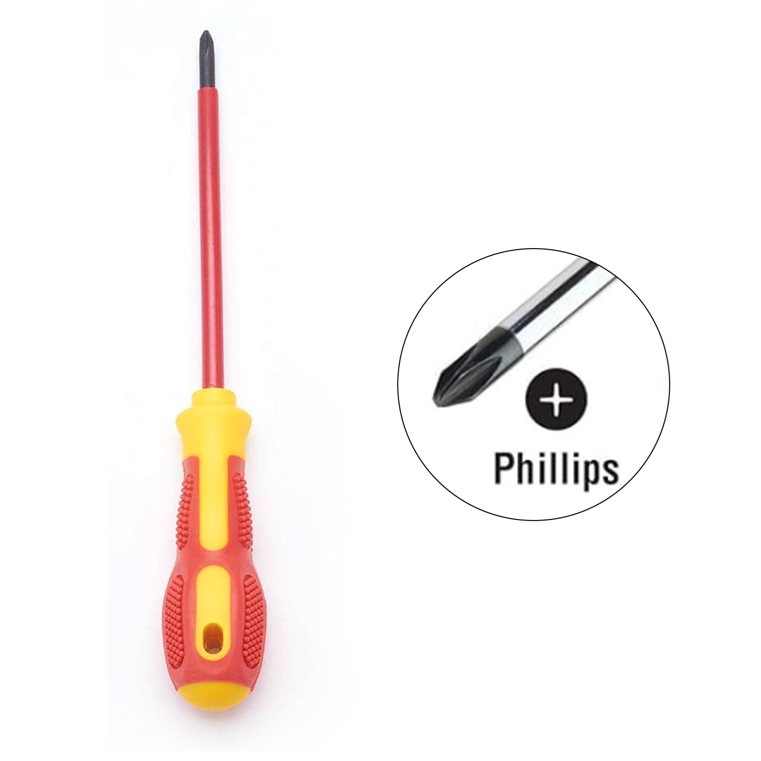 Utoolmart 1000V Phillips Screwdriver - Precision Insulated Magnetic Tip Electrician Tool (5.9 Inch) for Electronics Repair, Home Improvement & DIY Projects