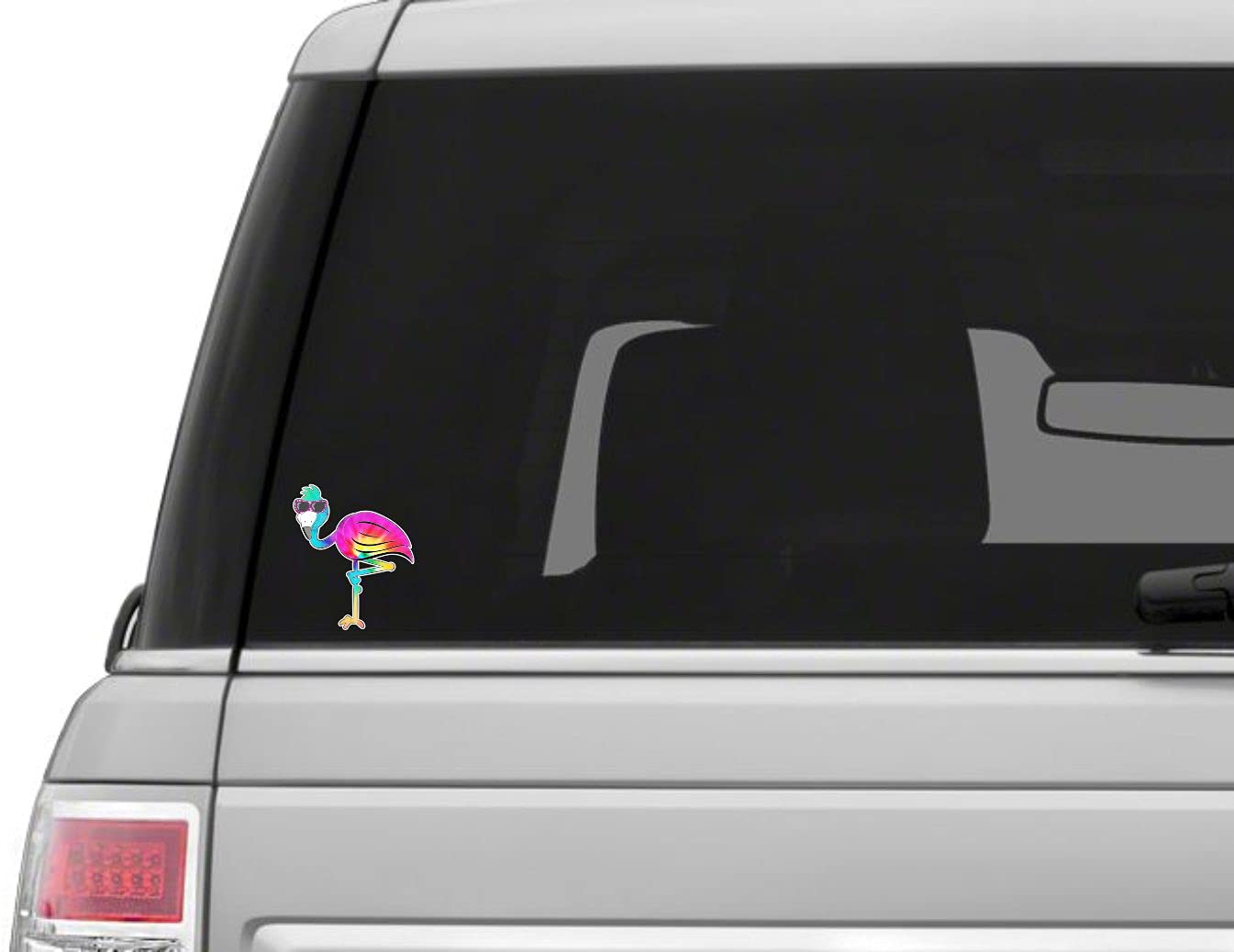 Flamingo Pastel Tie-Dye Stickers - Fun Decals for Laptop, Water Bottle, Luggage, Phone & More | Waterproof Vinyl Decoration for Skateboards, Guitars & DIY Projects - Perfect for Teens Room Decor & School Supplies