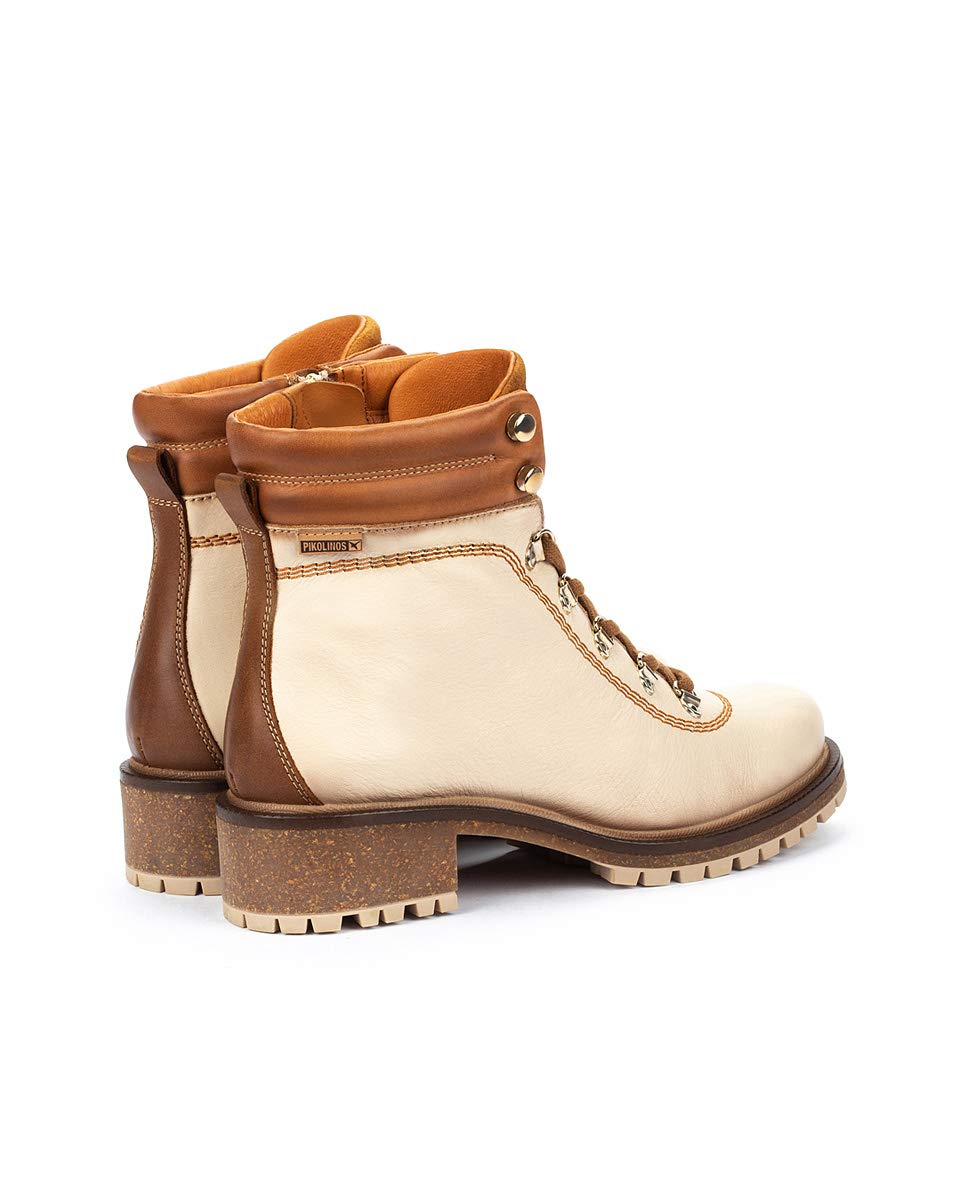 PIKOLINOS Women's Leather Flat Ankle Boots - Comfortable Casual Shoes for Walking, Work & Everyday Wear