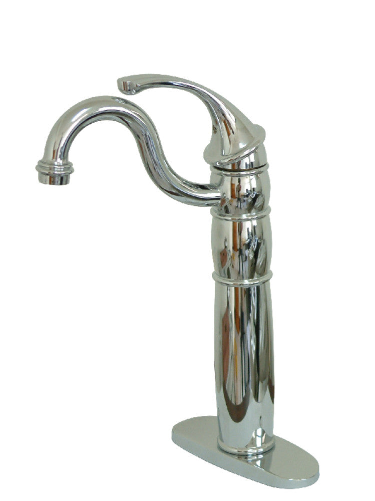 Kingston Brass KB1422GL Modern Vessel Sink Faucet - Single Handle Bathroom Sink Faucet with High Arc Spout for Vanity, Powder Room & Guest Bathroom